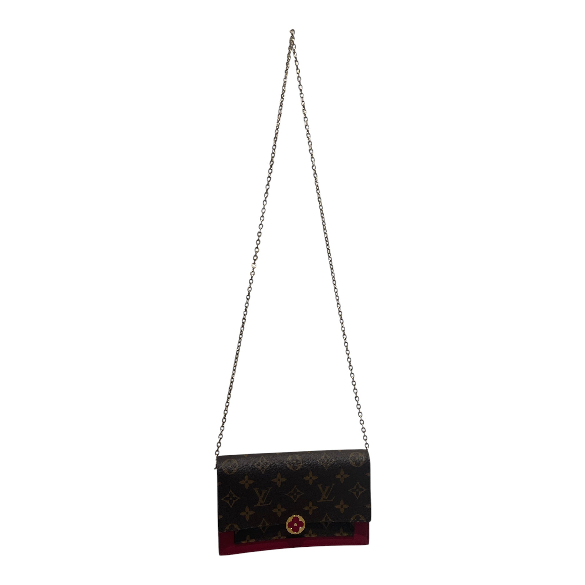 LOUIS VUITTON/Hand Bag/All Over Print/Leather/BRW/FLORE CHAIN WALLET view 1