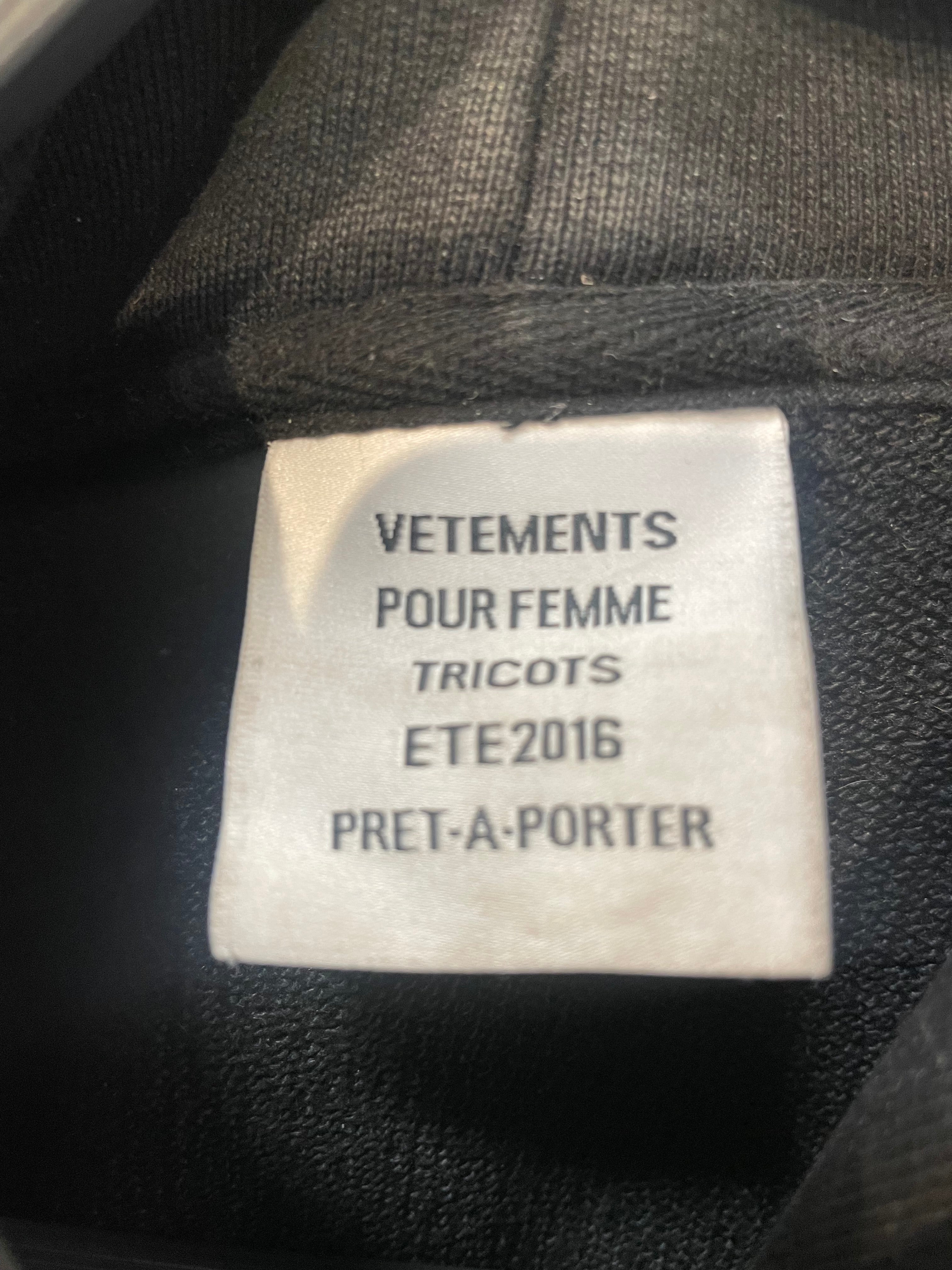 VETEMENTS/Hoodie/M/Graphic/Cotton/BLK/ss16 titanic coming soon view 4