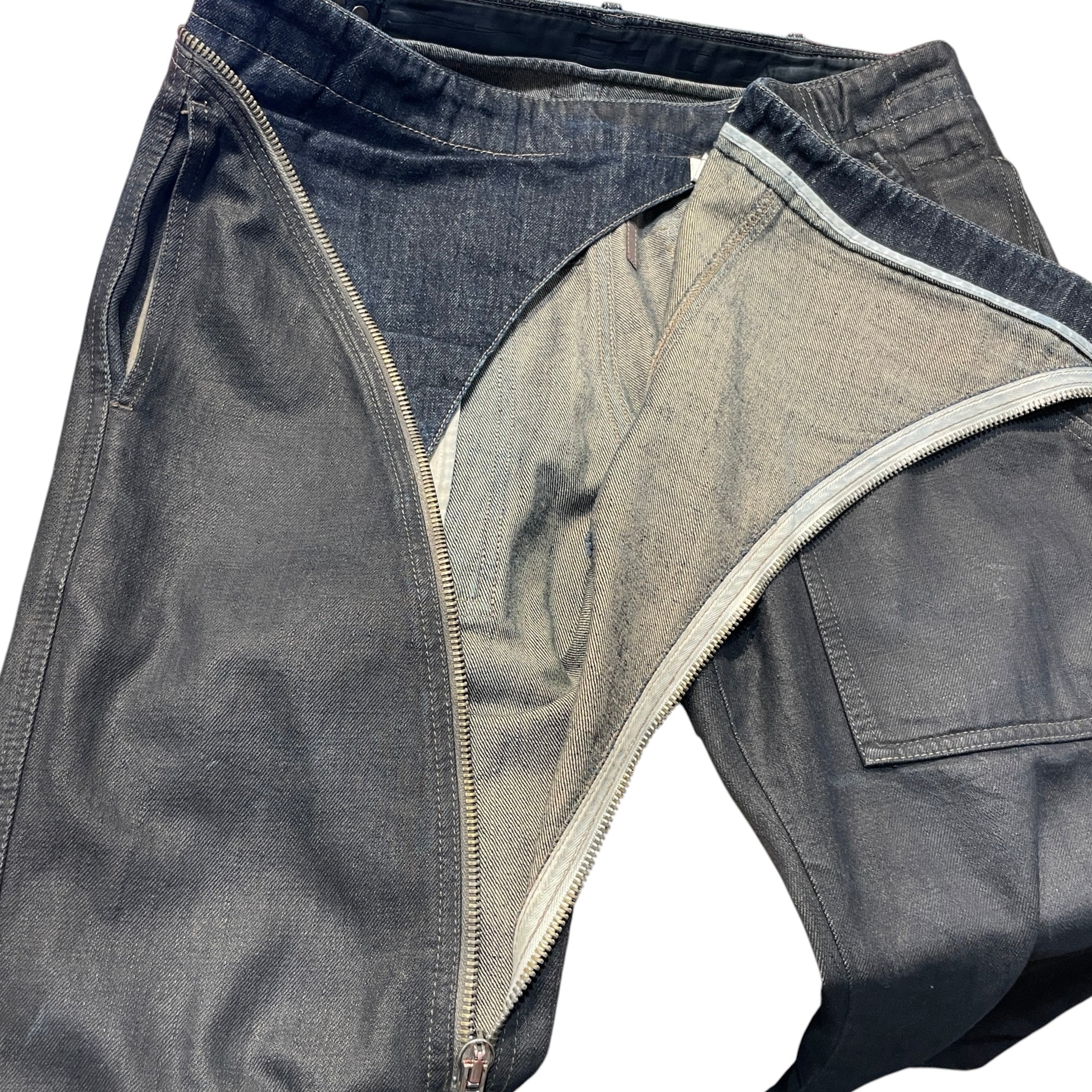RICK OWENS DRKSHDW/Pants/31/Denim/BLK/High-waisted/'Strutter' Aircut 2009 Pant view 3