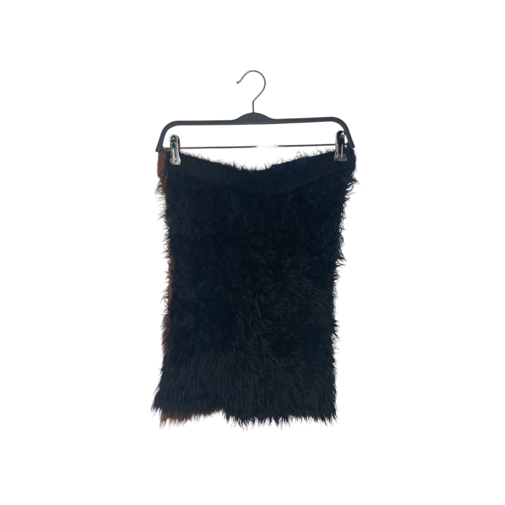 MARNI/Skirt/40/Stripe/Polyester/MLT/FAUX FUR BRWN/BLK/NVY FL BUT view 2