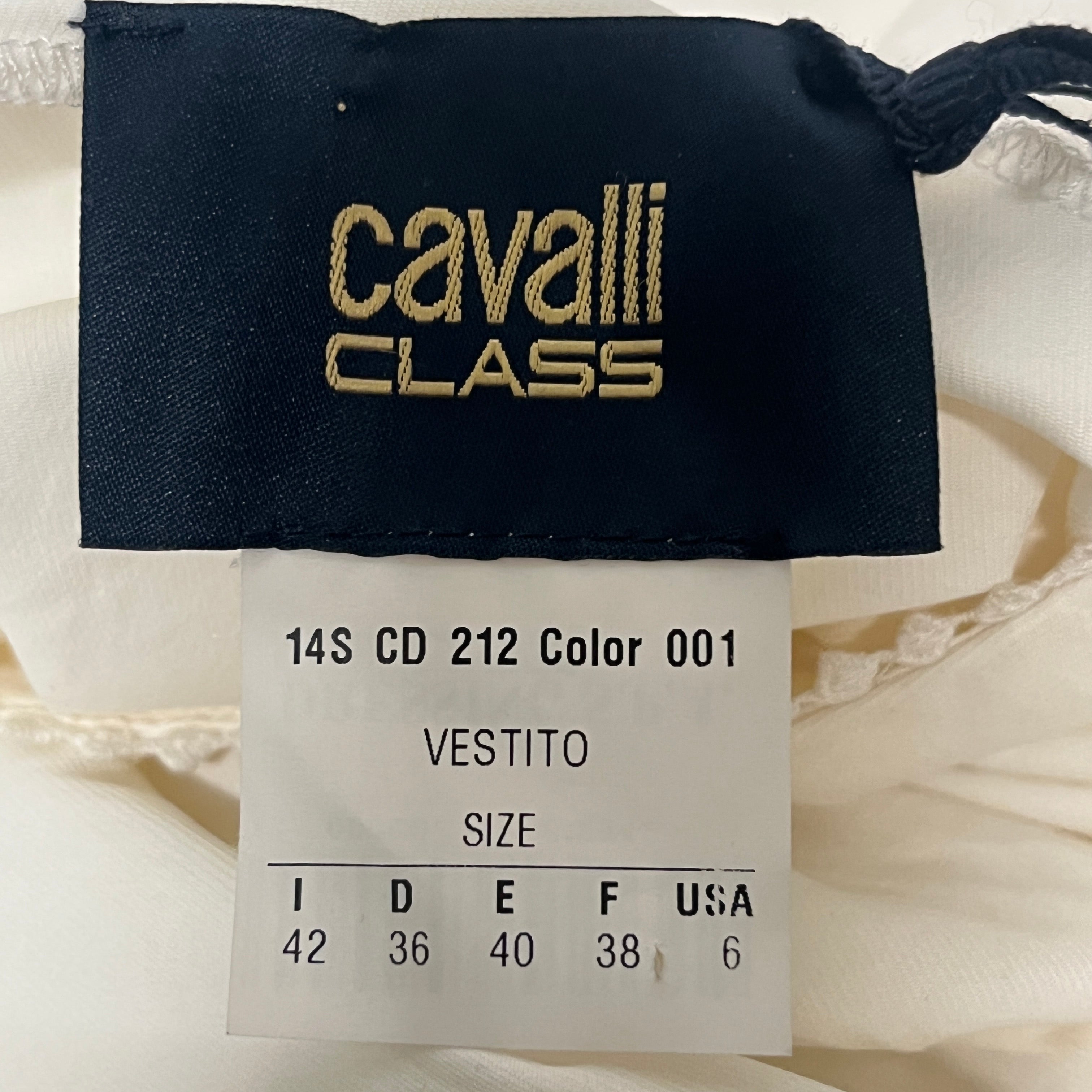 roberto cavalli/SL Dress/42/Cotton/WHT/LACE LINING view 3