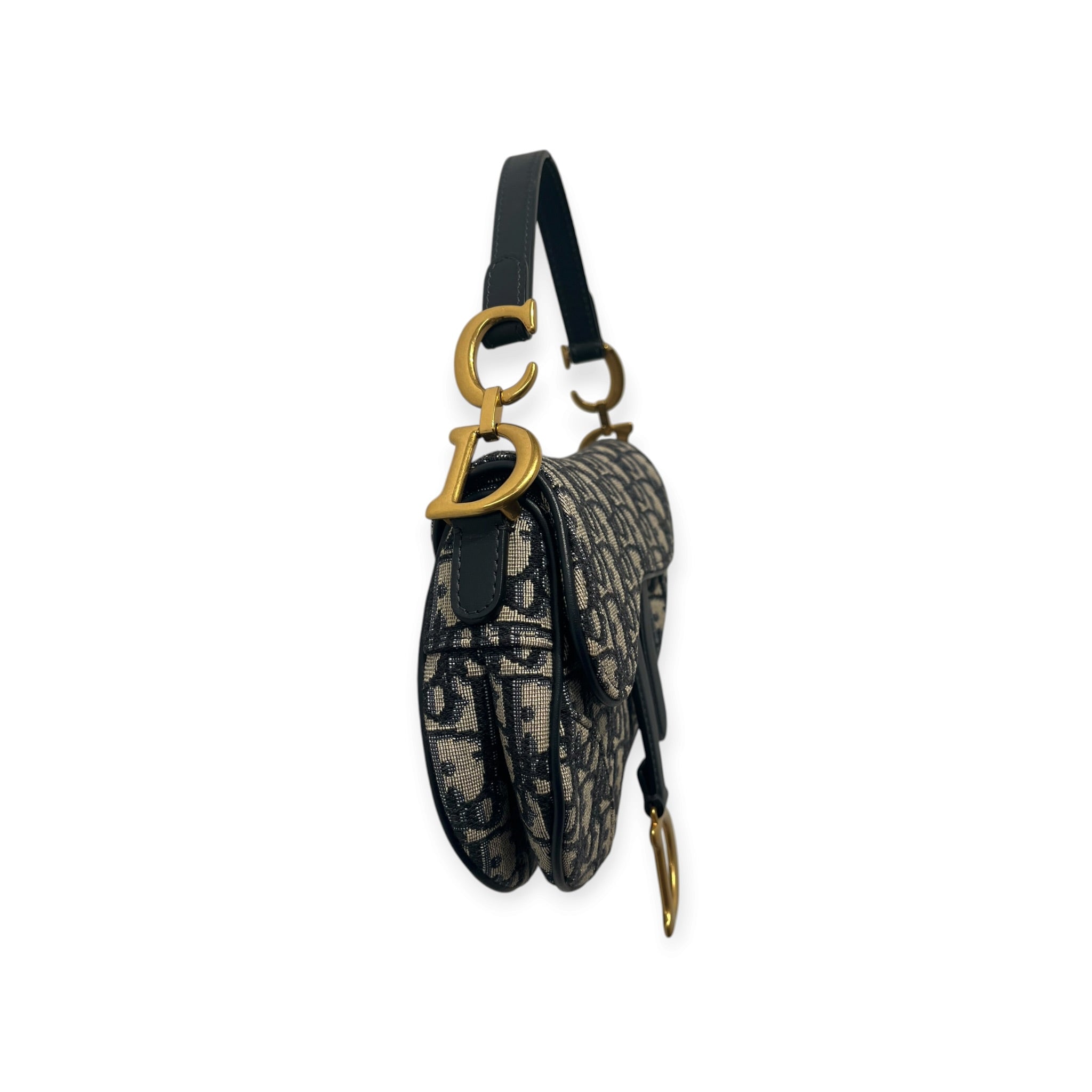 Christian Dior/Bag/Monogram/Cotton/NVY/MINI SADDLE BAG OBLIQUE view 2