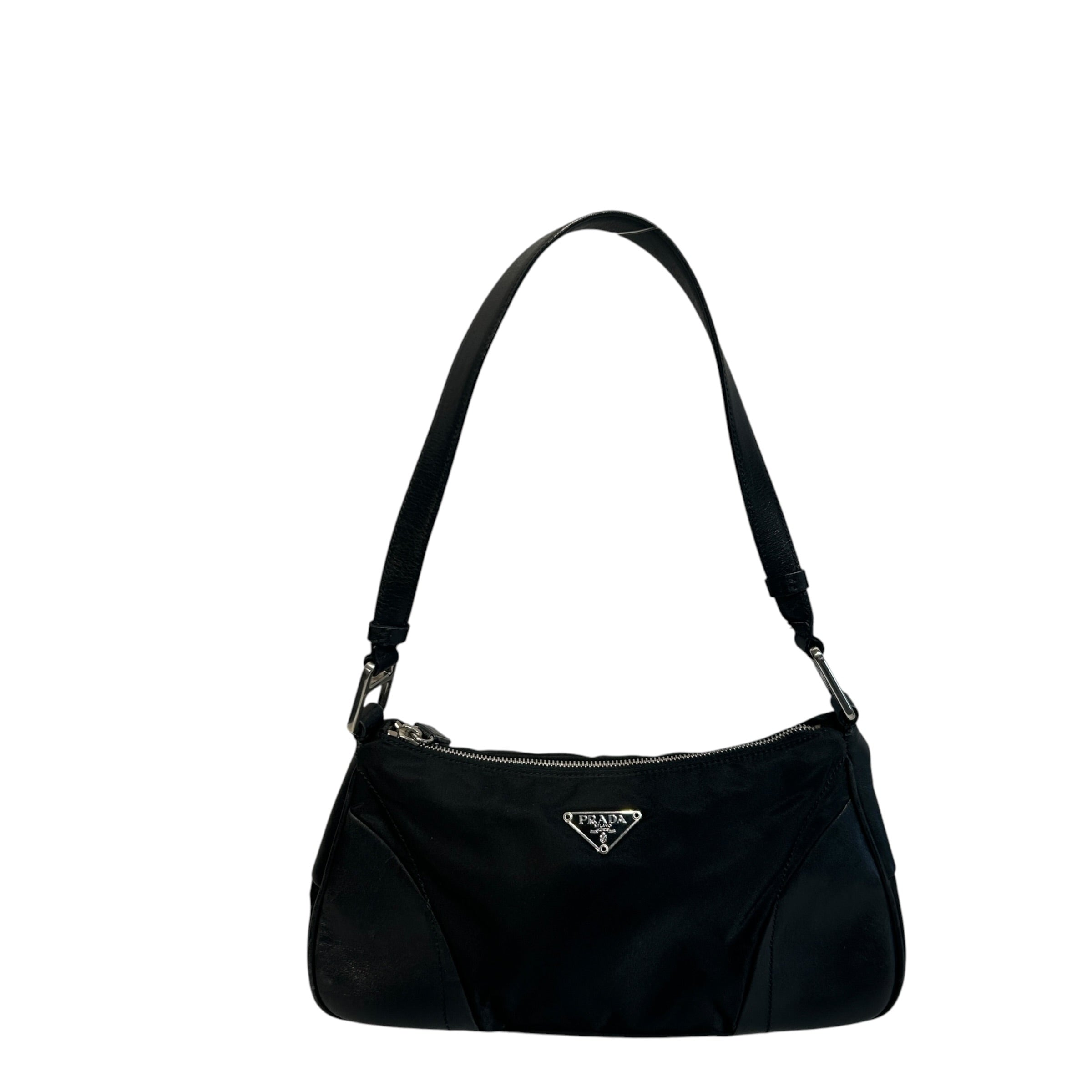 PRADA/Hand Bag/Nylon/BLK/TESSUTO NYLON/LEATHER ACCENTS view 1