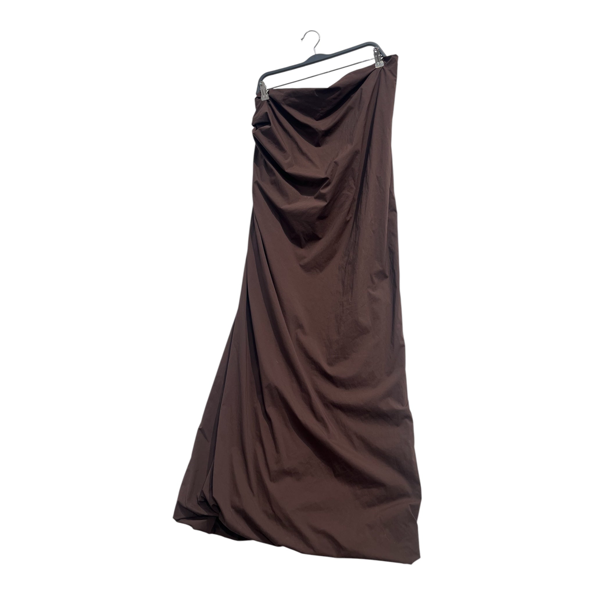 entire studios/Long Skirt/XL/Polyester/BRW/rouched side sligt view 1