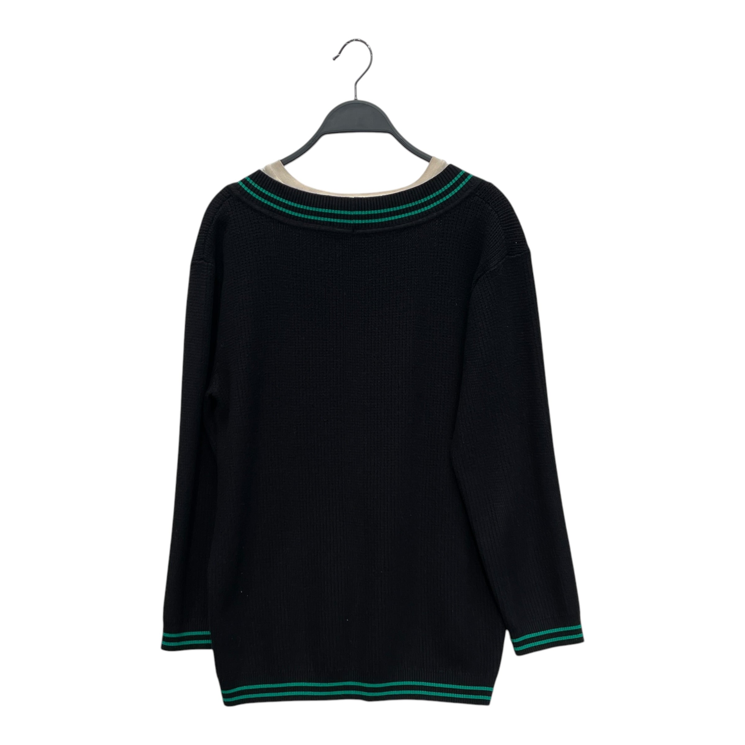 Telfar/Heavy Cardigan/XS/Border/Cotton/BLK/SS19/TSHIRT-CARDIGAN view 2