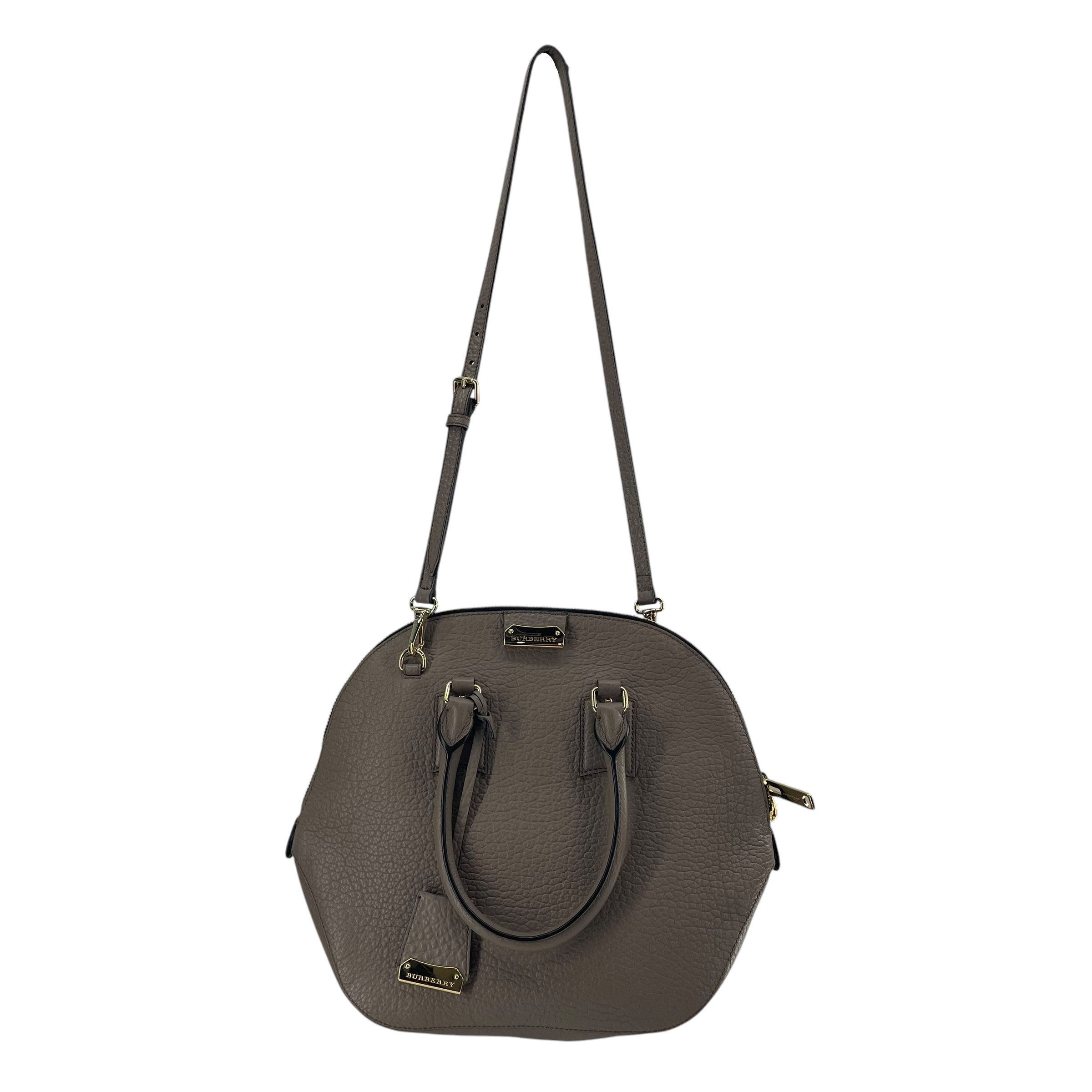 BURBERRYS/Hand Bag/Leather/GRY/ROUND BAG view 2