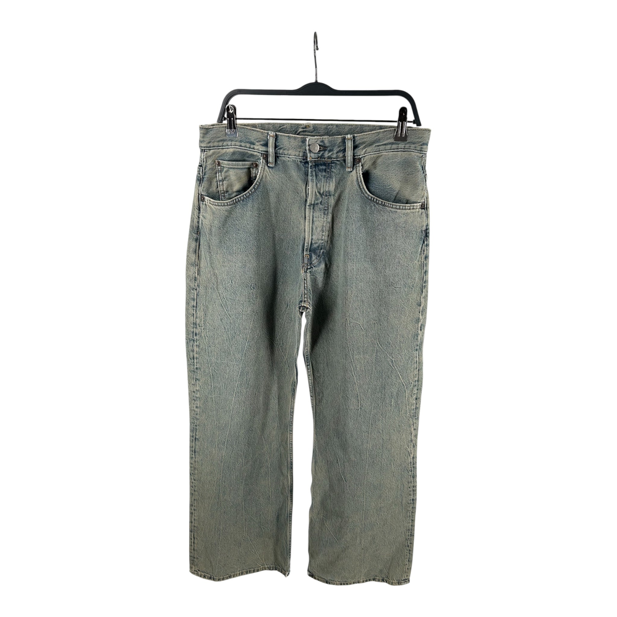 Acne Studios/Straight Pants/32/Cotton/BLU/2021M DELTA view 1