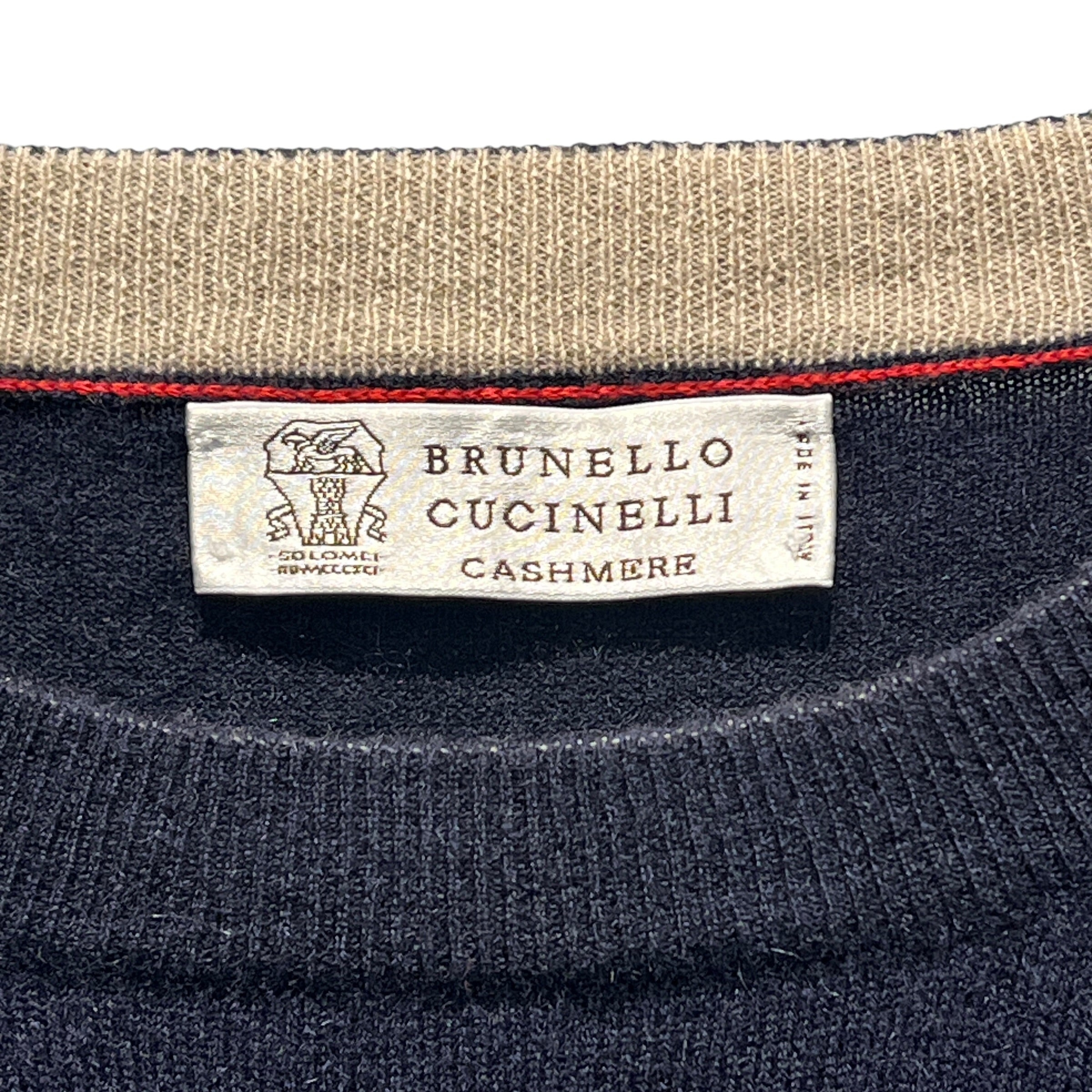 BRUNELLO CUCINELLI/Sweatshirt/XXL/Cashmere/NVY/Pullover/Navy Cashmere Sweatshirt view 3