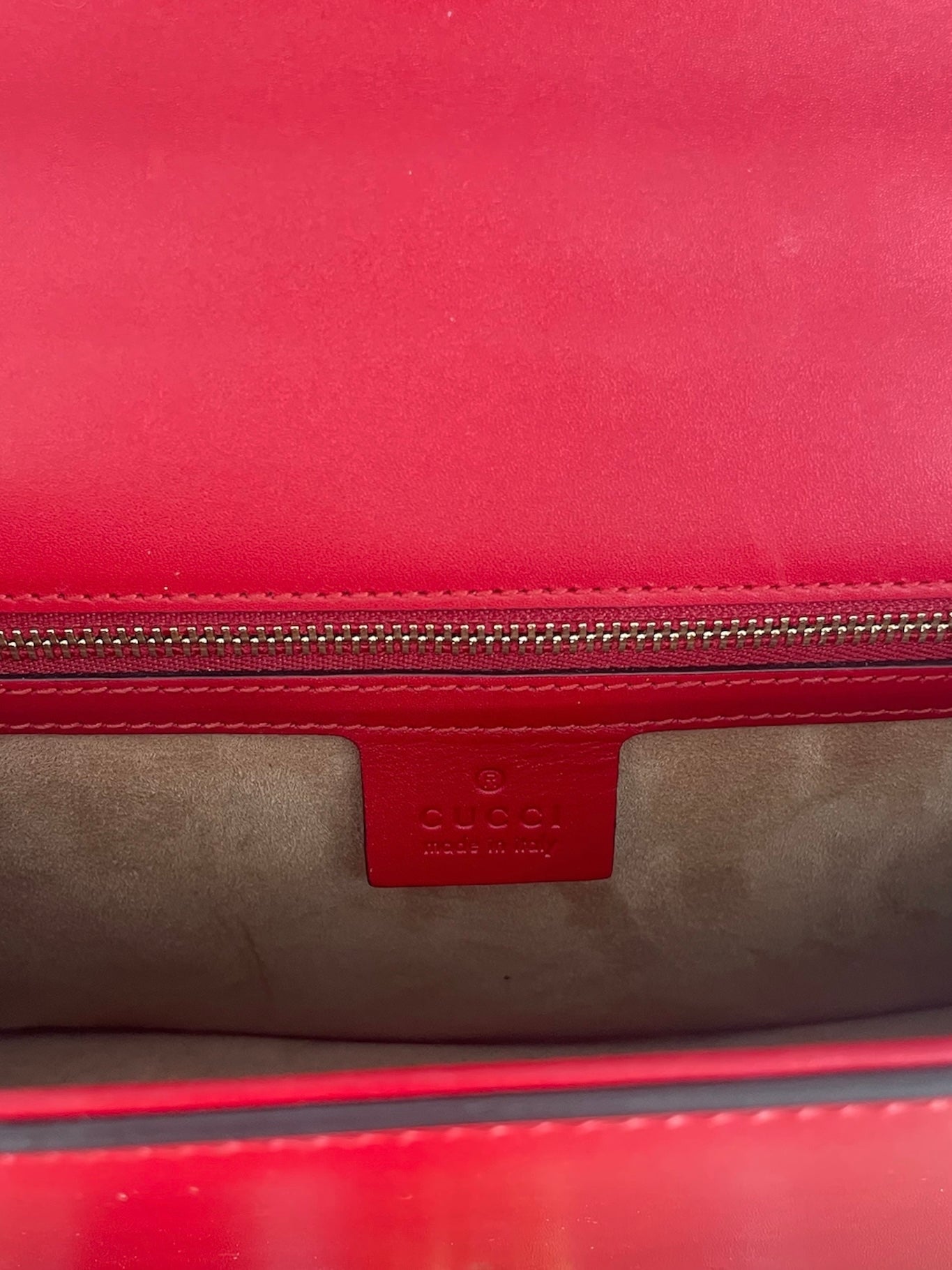 GUCCI/Hand Bag/Leather/RED/SYLVIE GOLD CHAIN MINI view 3