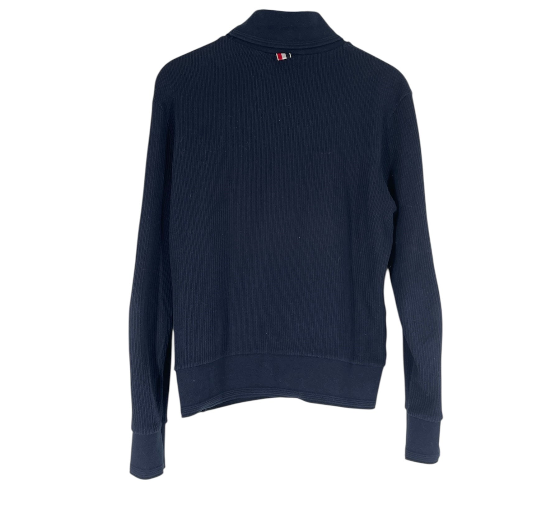 THOM BROWNE. NEW YORK/Sweater/2/Cotton/NVY/TURTLENECK view 2