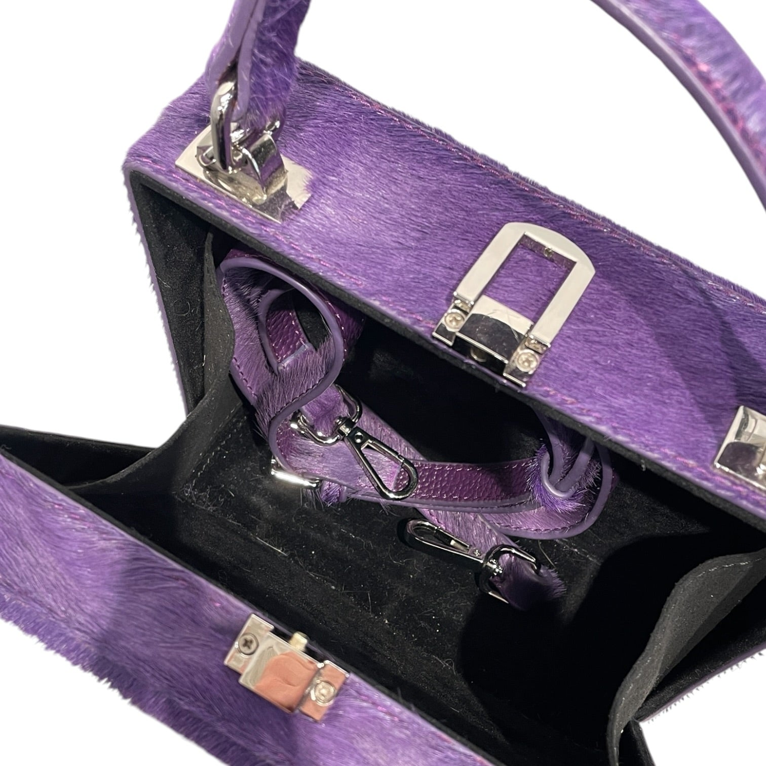 BRANDON BLACKWOOD/Hand Bag/Fake Fur/PPL/Purple Mini Kendrick Trunk view 4
