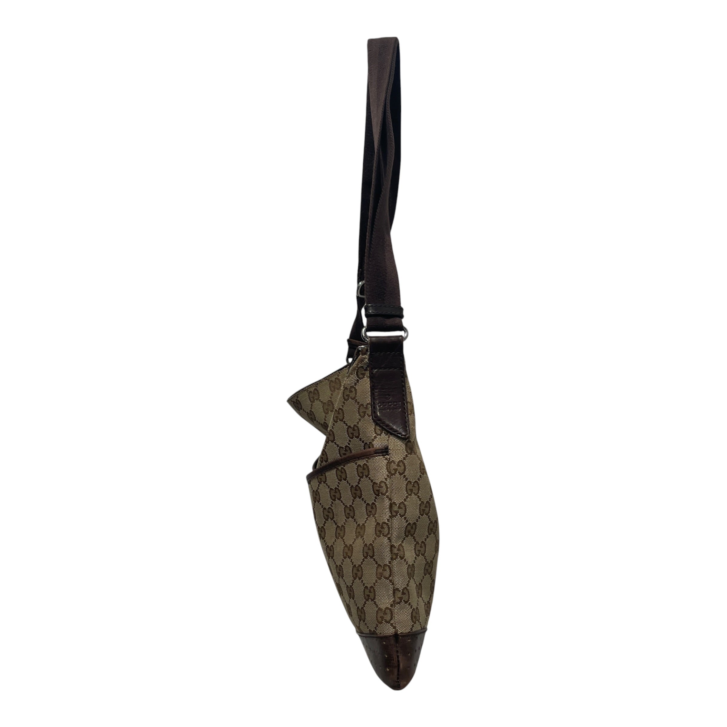 GUCCI/Cross Body Bag/Monogram/Cotton/BRW/GG Canvas Vintage Strap Bag view 2