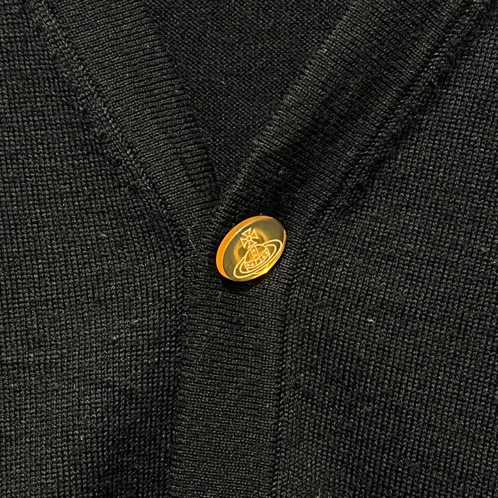 Vivienne Westwood RED LABEL/Cardigan/S/Wool/BLK/BUTTON UP/ORB LOGO view 7