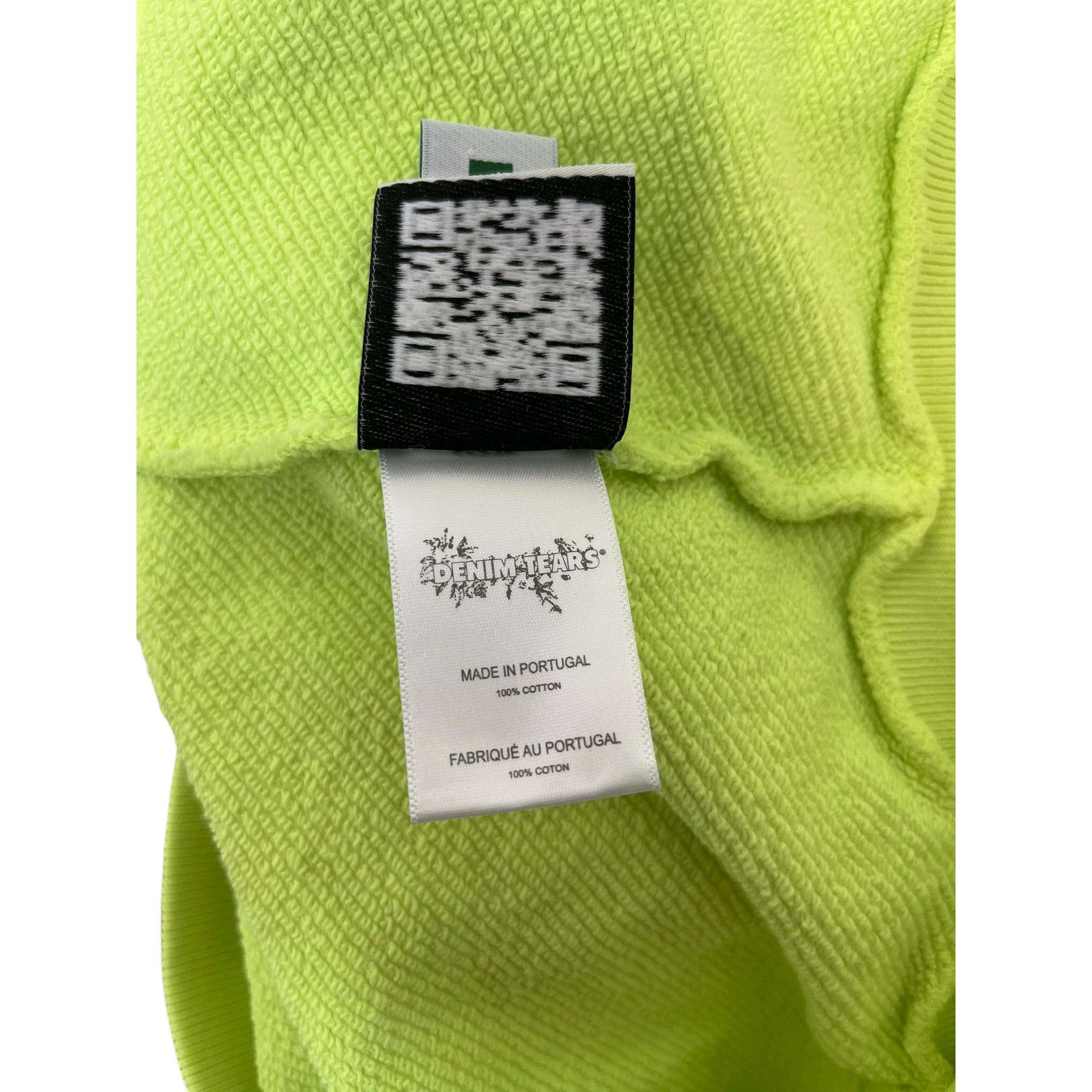 DENIM TEARS/Zip Up Hoodie/S/Cotton/GRN/NEON GREEN NWT view 4