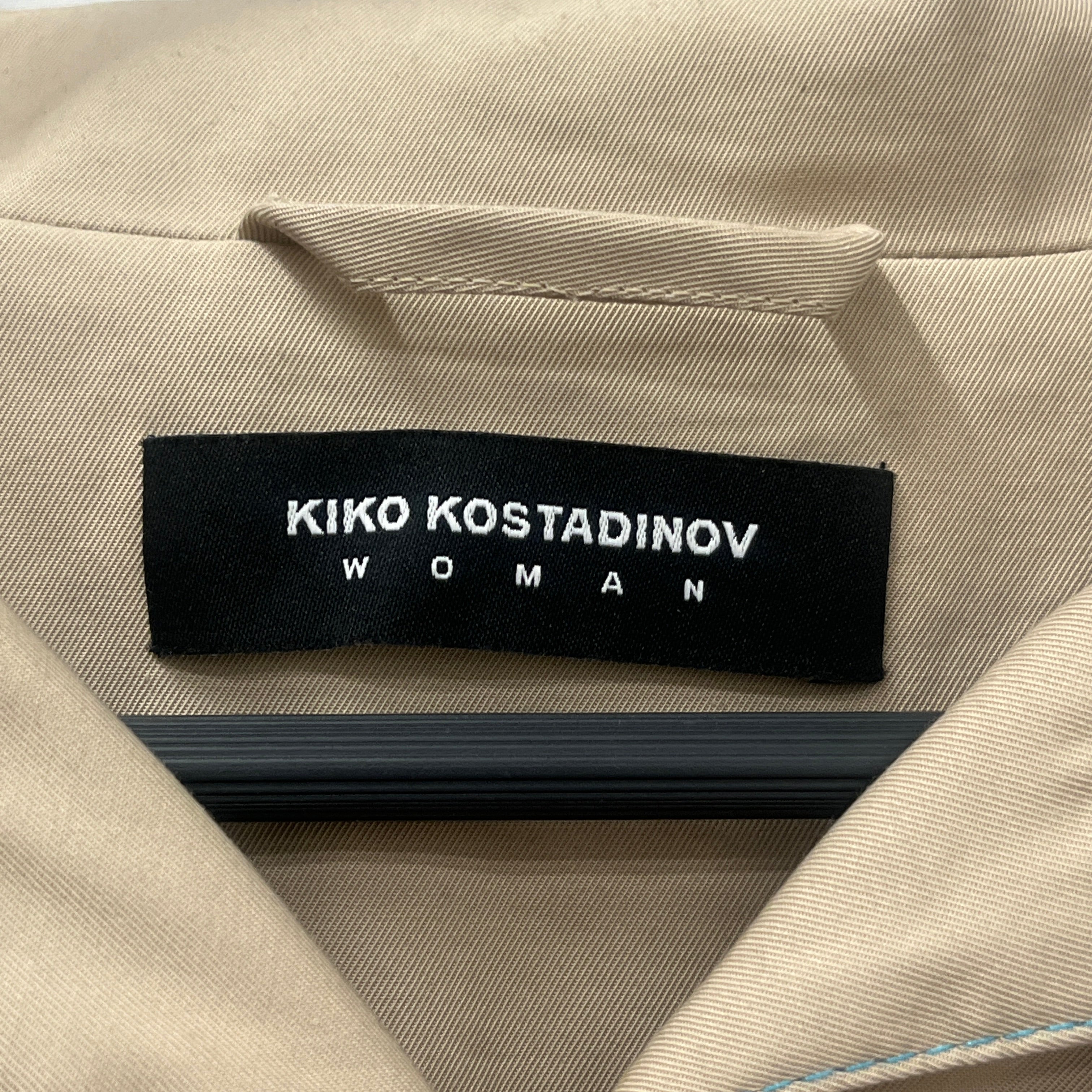 Kiko Kostadinov/Jacket/42/Cotton/CRM/BLUE STITCHED view 3