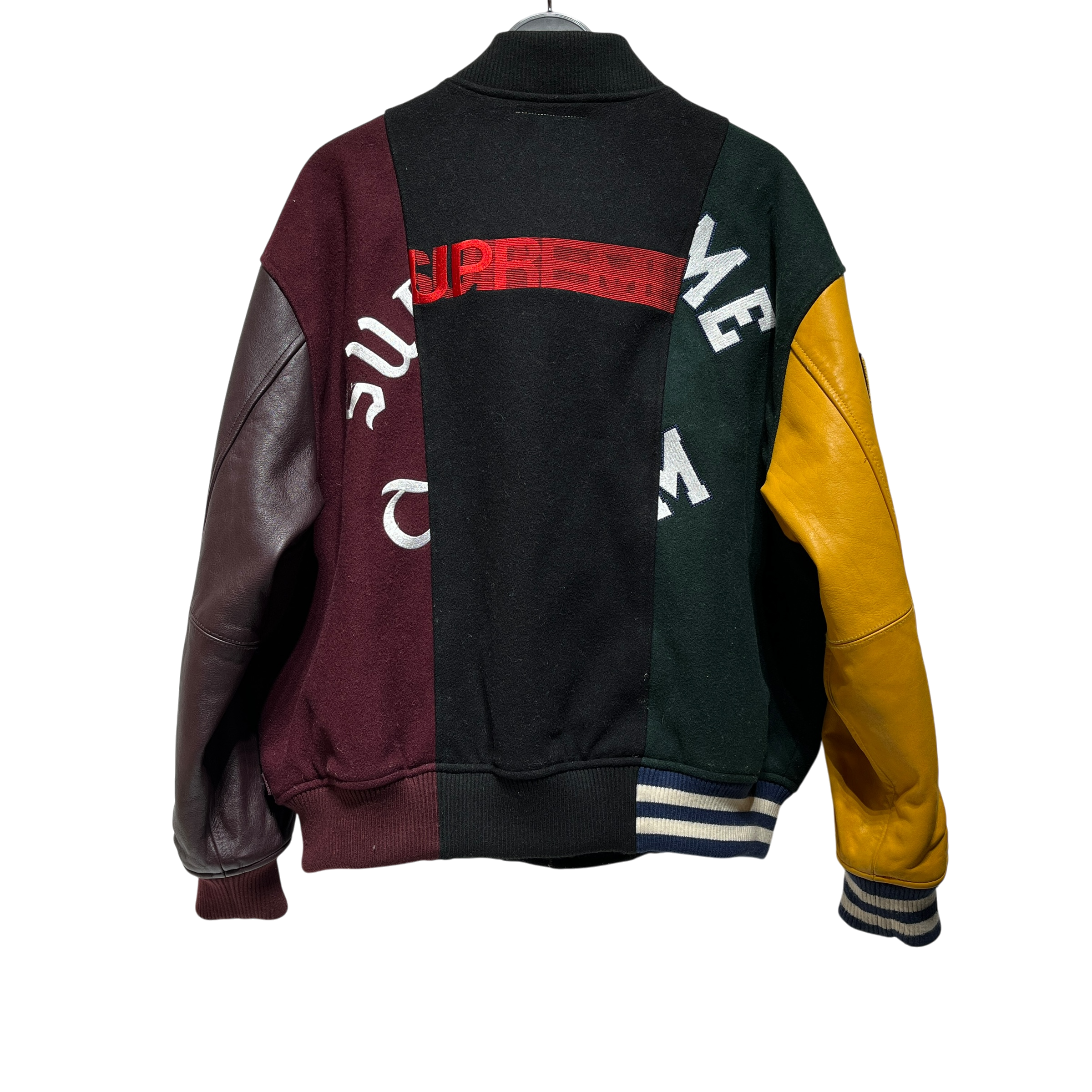Supreme/MM6/Jacket/L/Leather/BLK/SPLIT VARSITY view 2