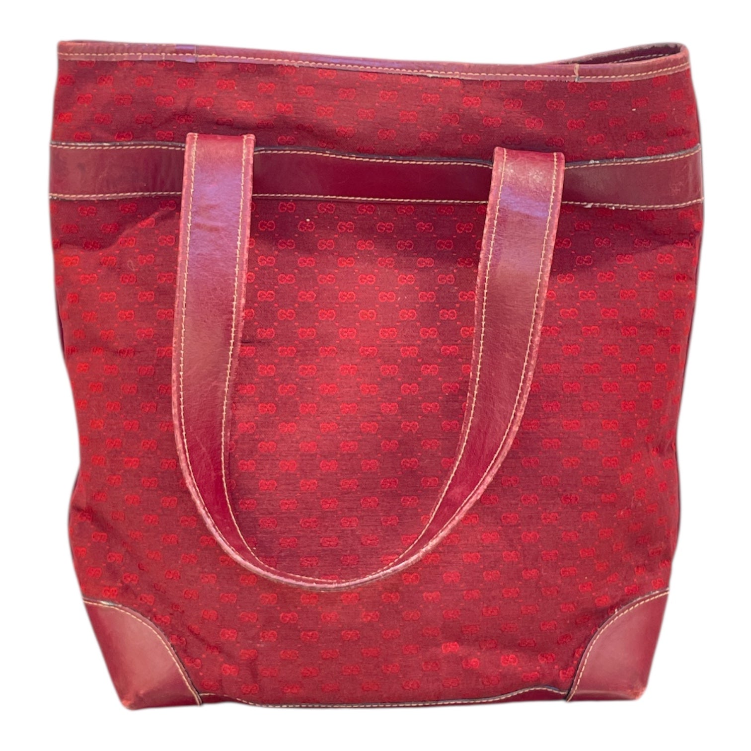GUCCI/Tote Bag/Monogram/RED/MICRO GG CANVAS view 2