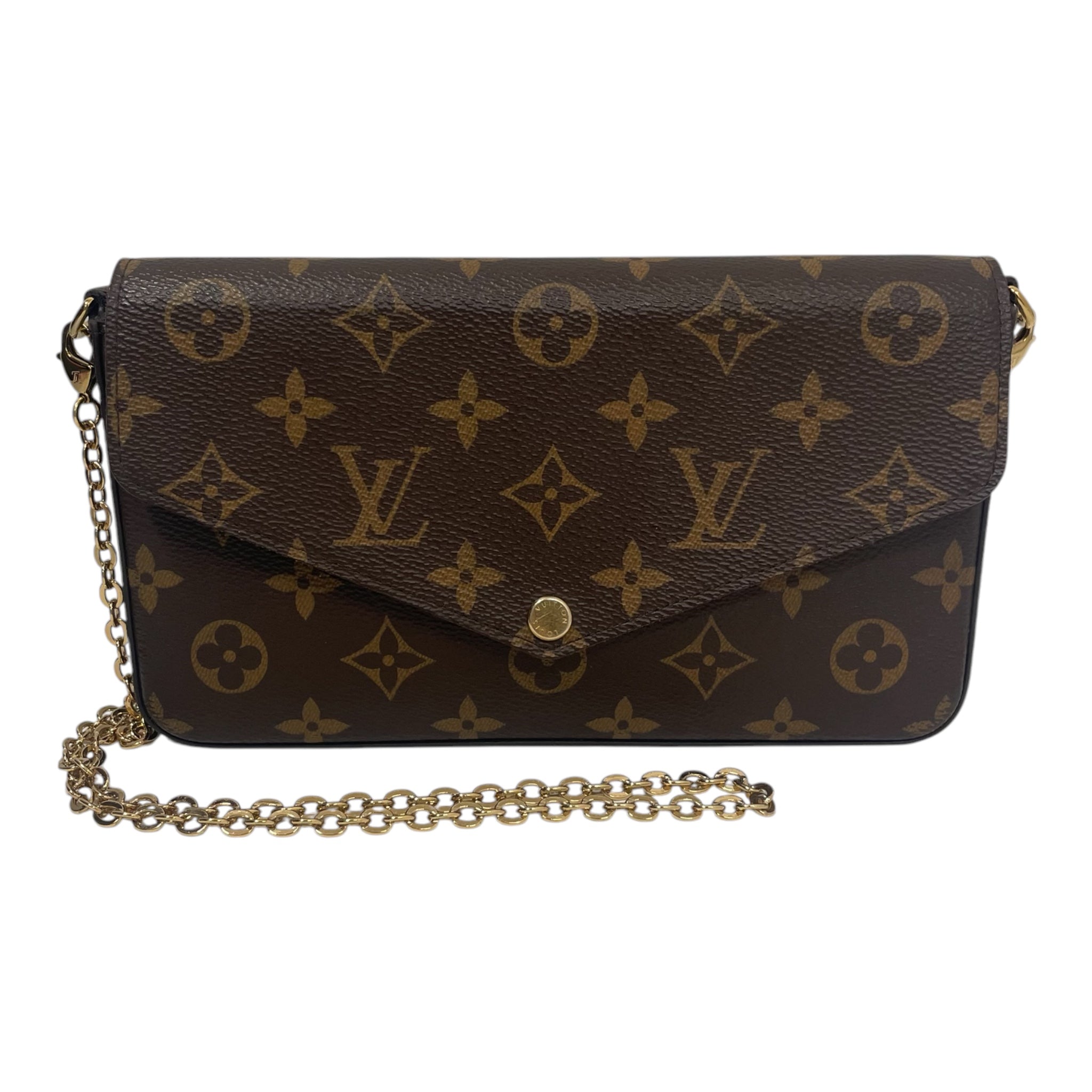LOUIS VUITTON/Bag/Monogram/Leather/Brown/COMES WITH WALLET view 1