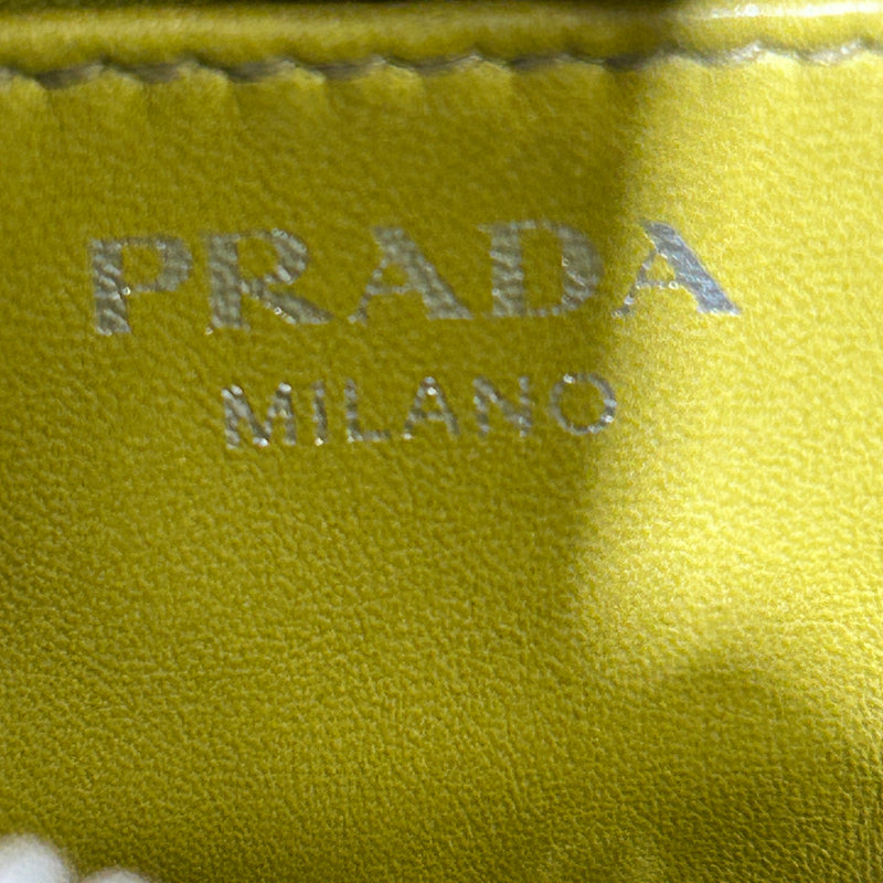 PRADA/Cross Body Bag/Leather/GRY/SOFT CALF LEATHER