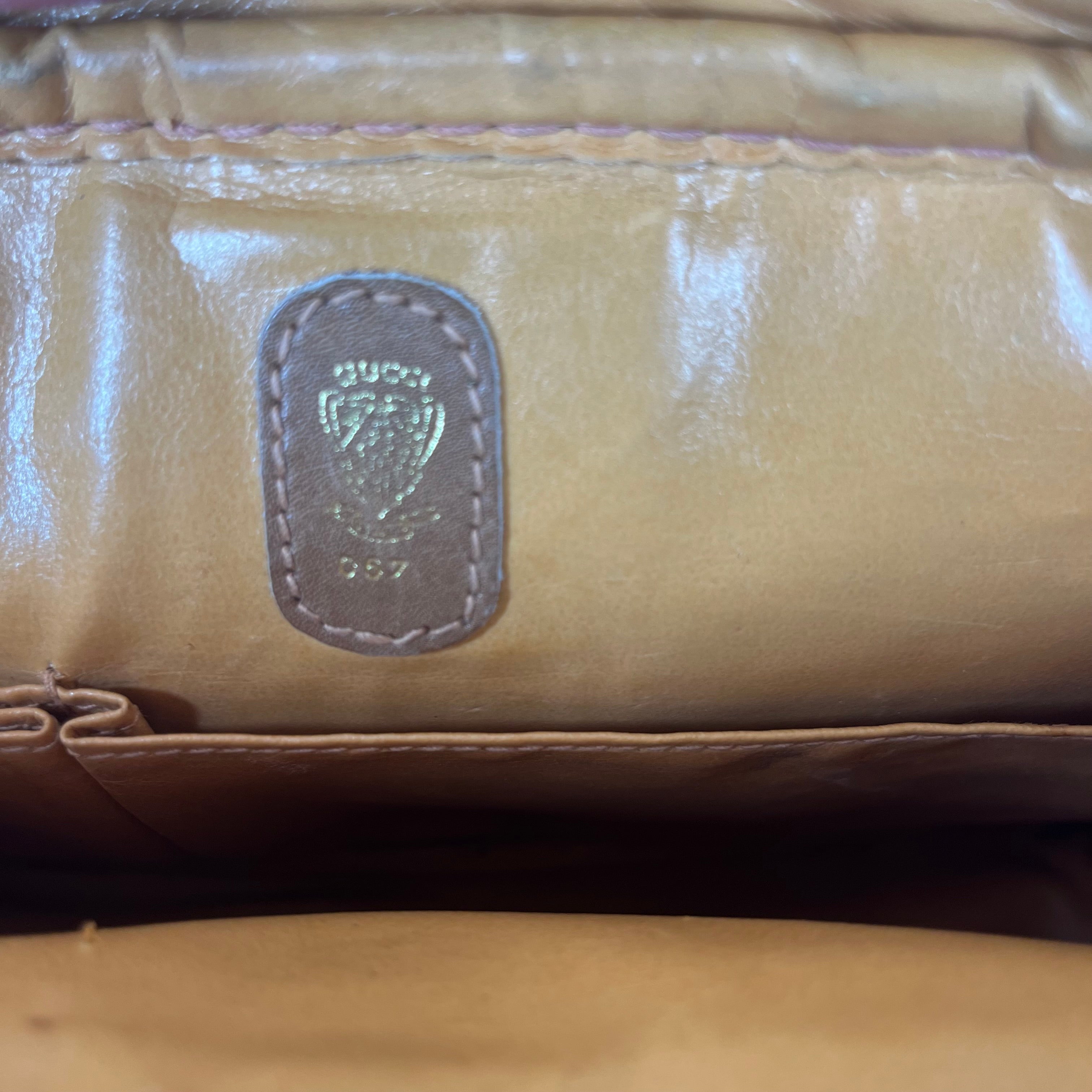 GUCCI/Cross Body Bag/Monogram/Leather/CML/SHERRY LINE (1970S - 1980S) view 5