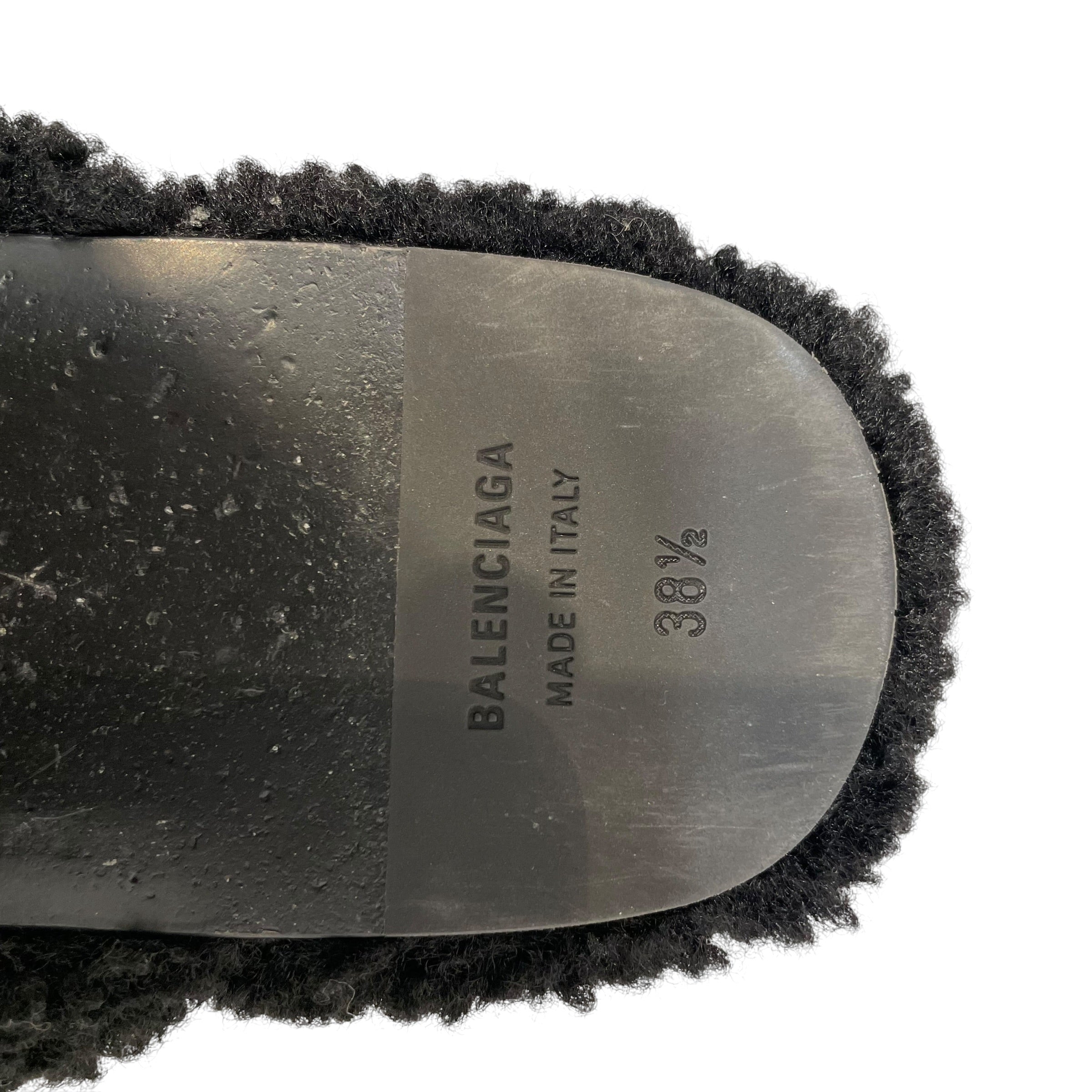 BALENCIAGA/Sandals/EU 38.5/Fur/BLK/Cosy BB view 5