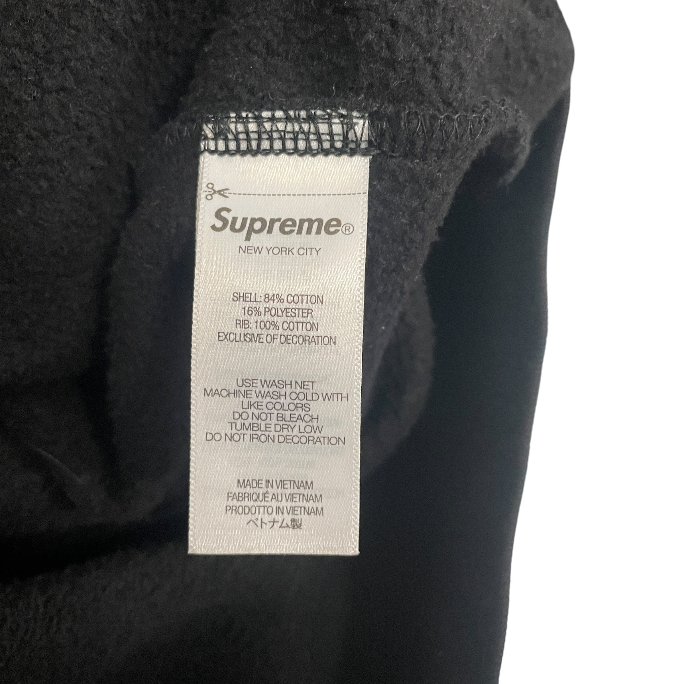 Supreme/Zip Up Hoodie/M/Cotton/BLK/SMALL BOGO ZIP UP view 4