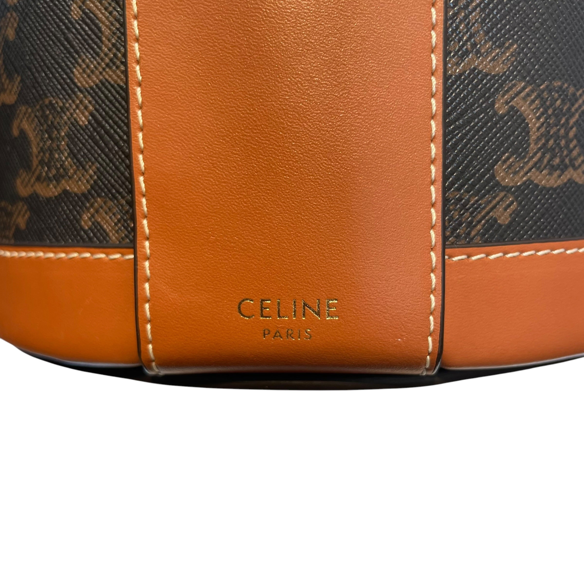 CELINE/Bag/Monogram/Leather/BRW/ROUND CELINE TAMBOUR BAG view 7