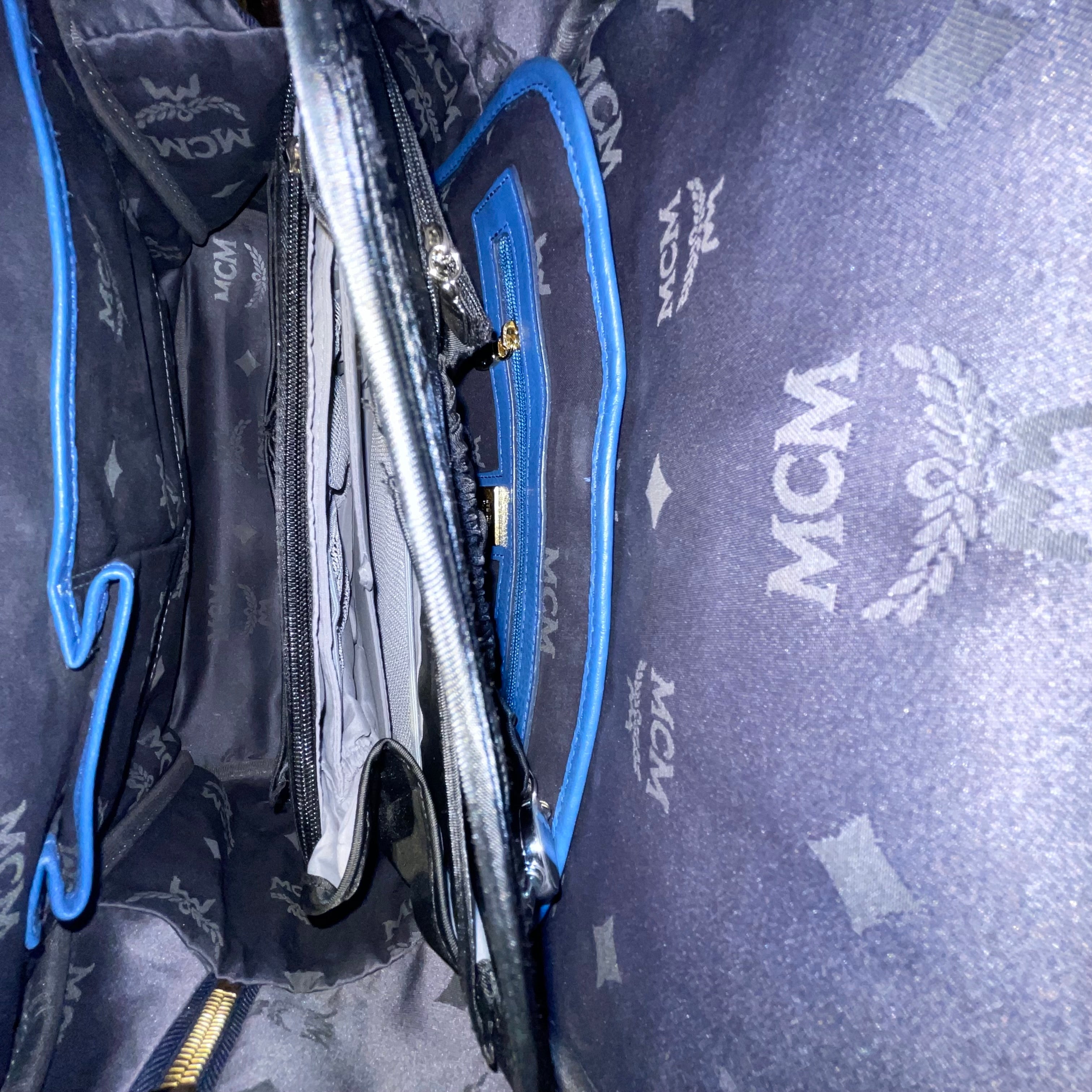 MCM/Backpack/Monogram/Leather/BLU/gld hard/munchen/8569 view 5