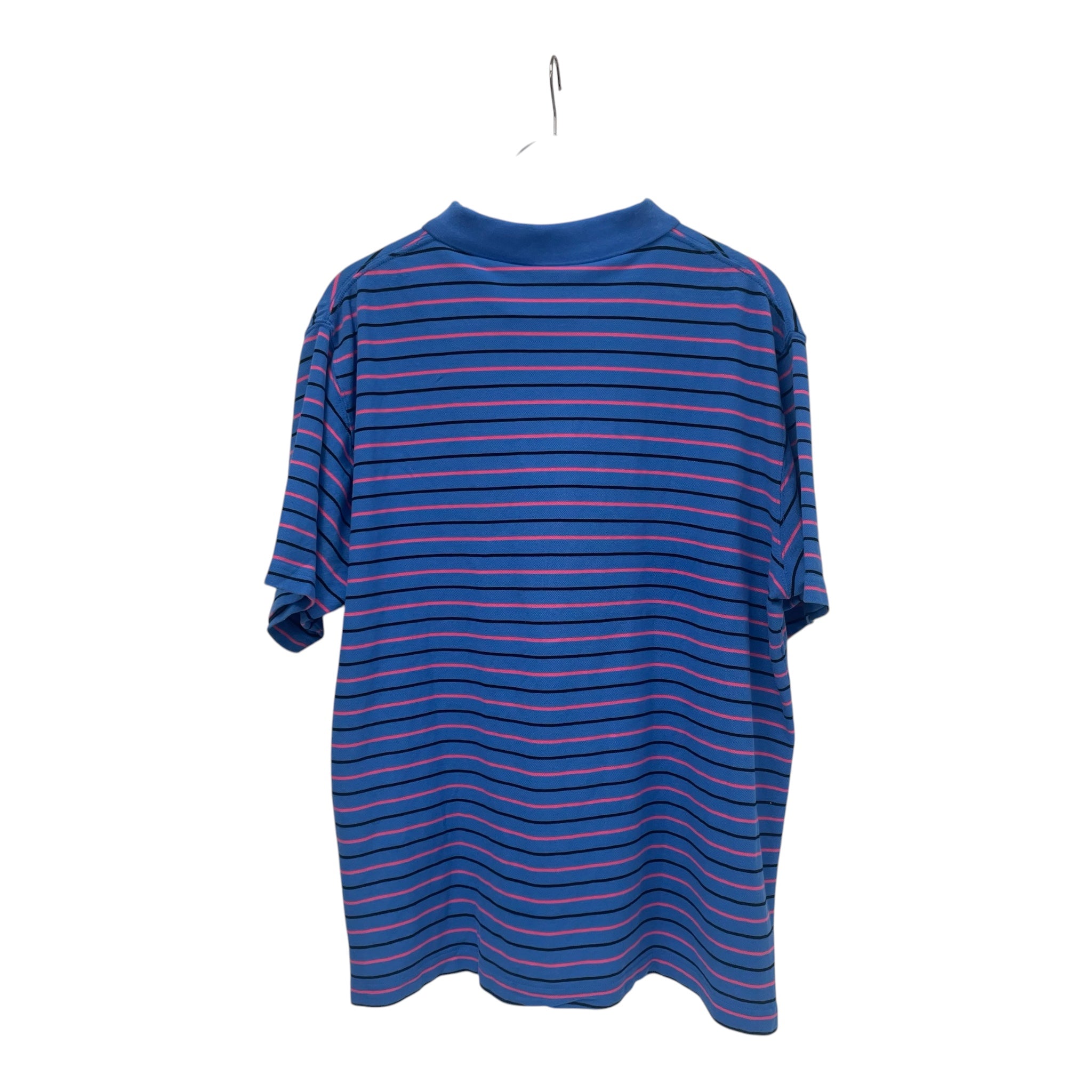 BALENCIAGA/Polo Shirt/S/Cotton/BLU/Stripe/redblackstripe view 2