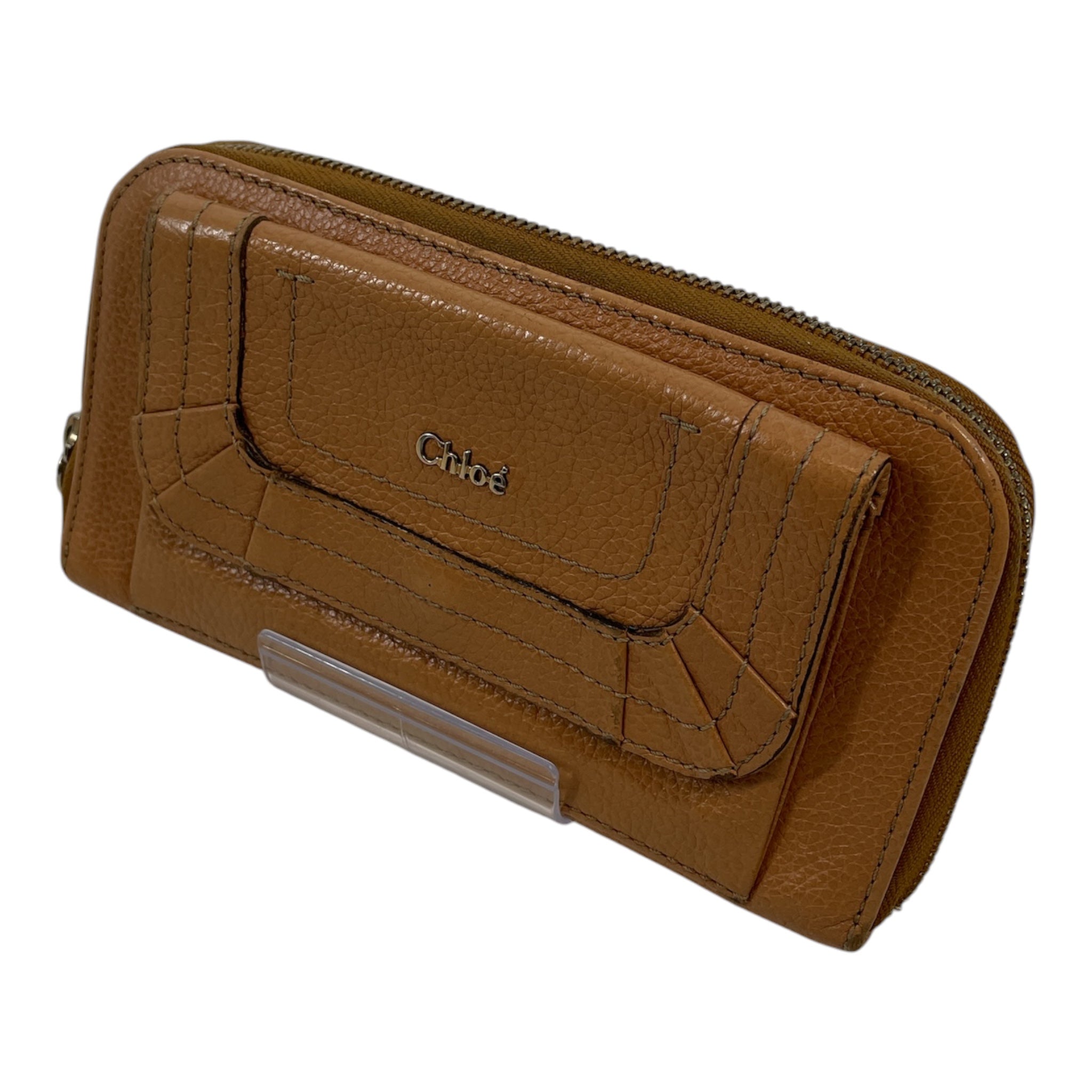 Chloe/Long Wallet/Leather/BEG/chloe gold accent view 1