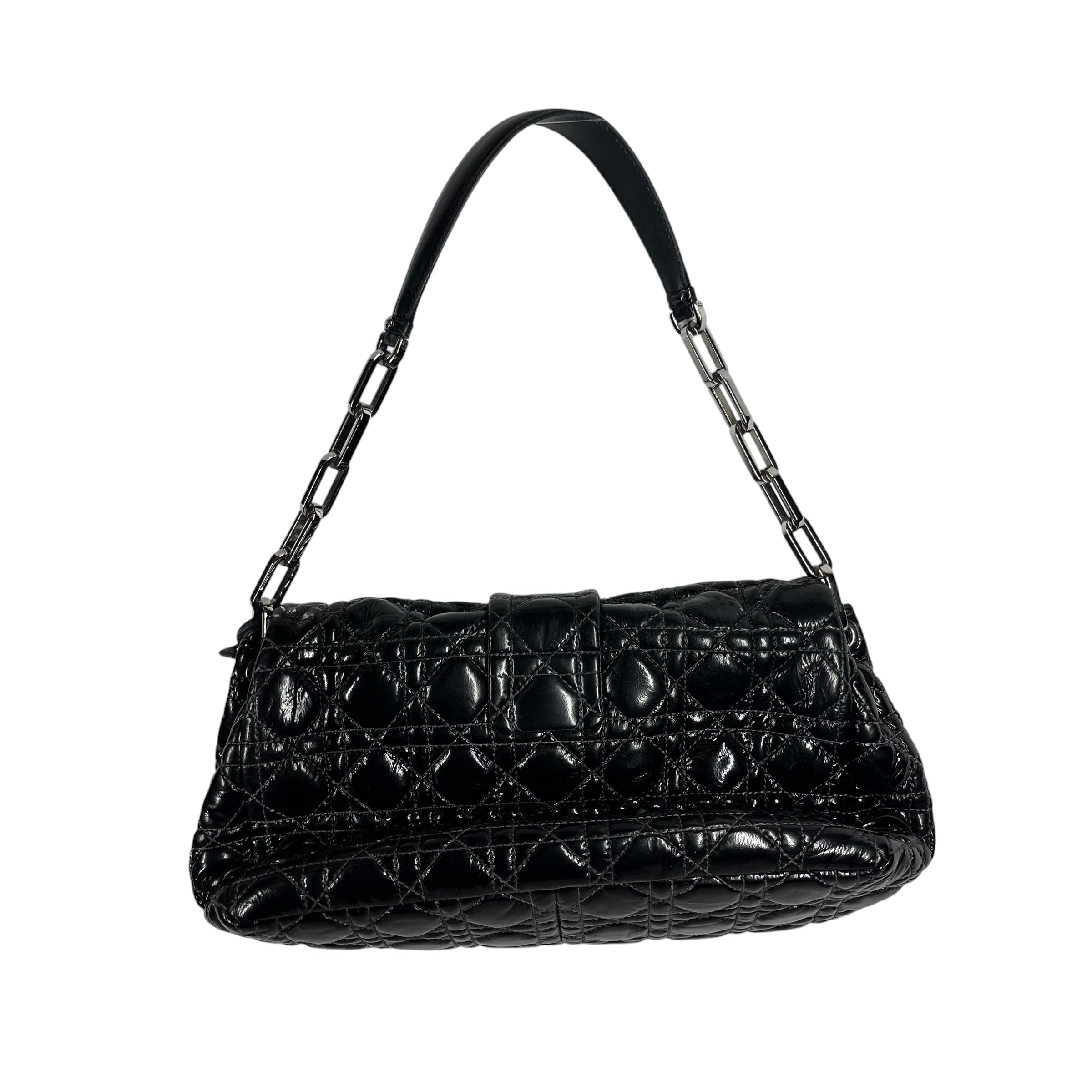 Christian Dior/Hand Bag/Leather/BLK/CANNAGE W/SILVER HARDWARE view 2