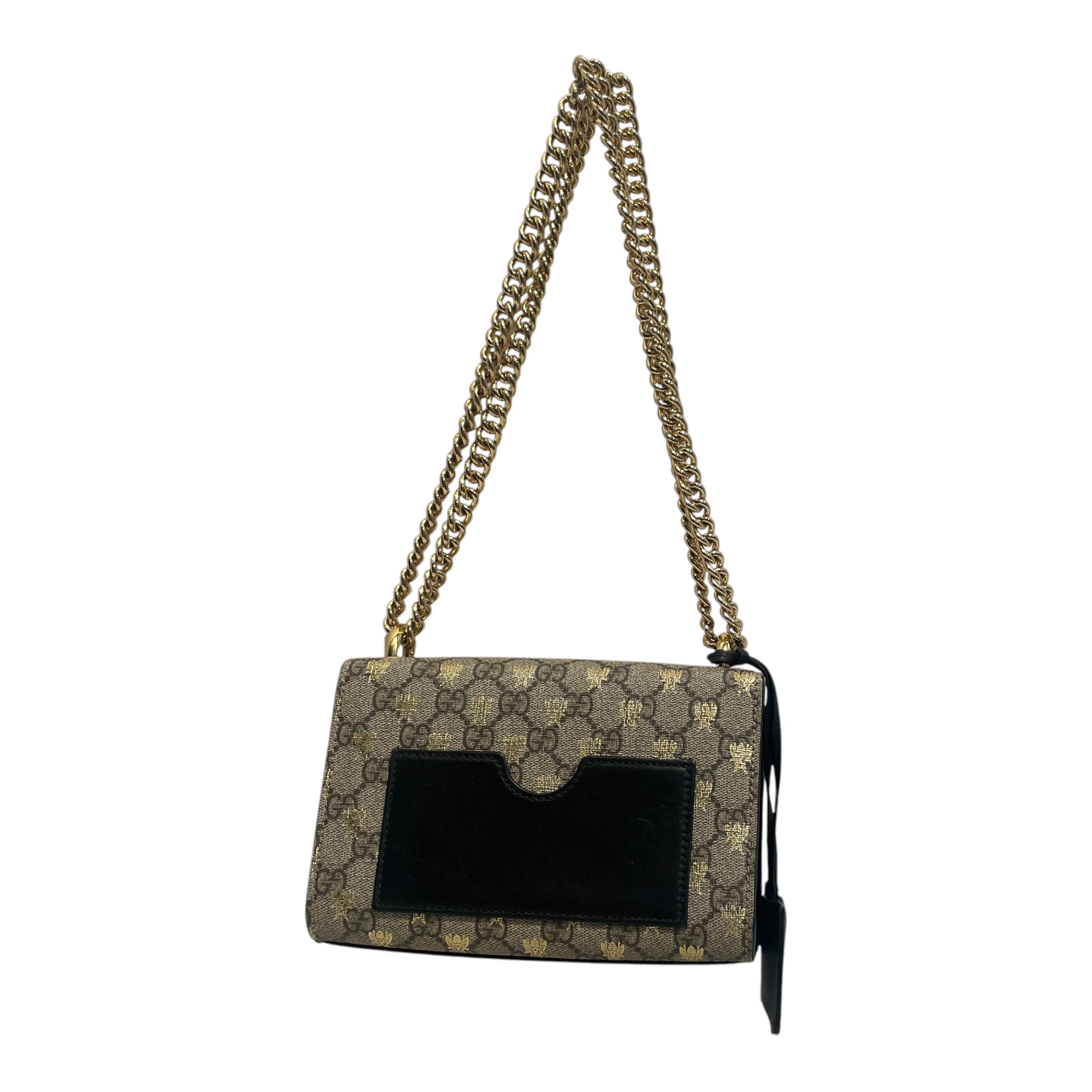 GUCCI/Cross Body Bag/Monogram/Leather/BRW/Padlock GG Supreme Bee Small view 3