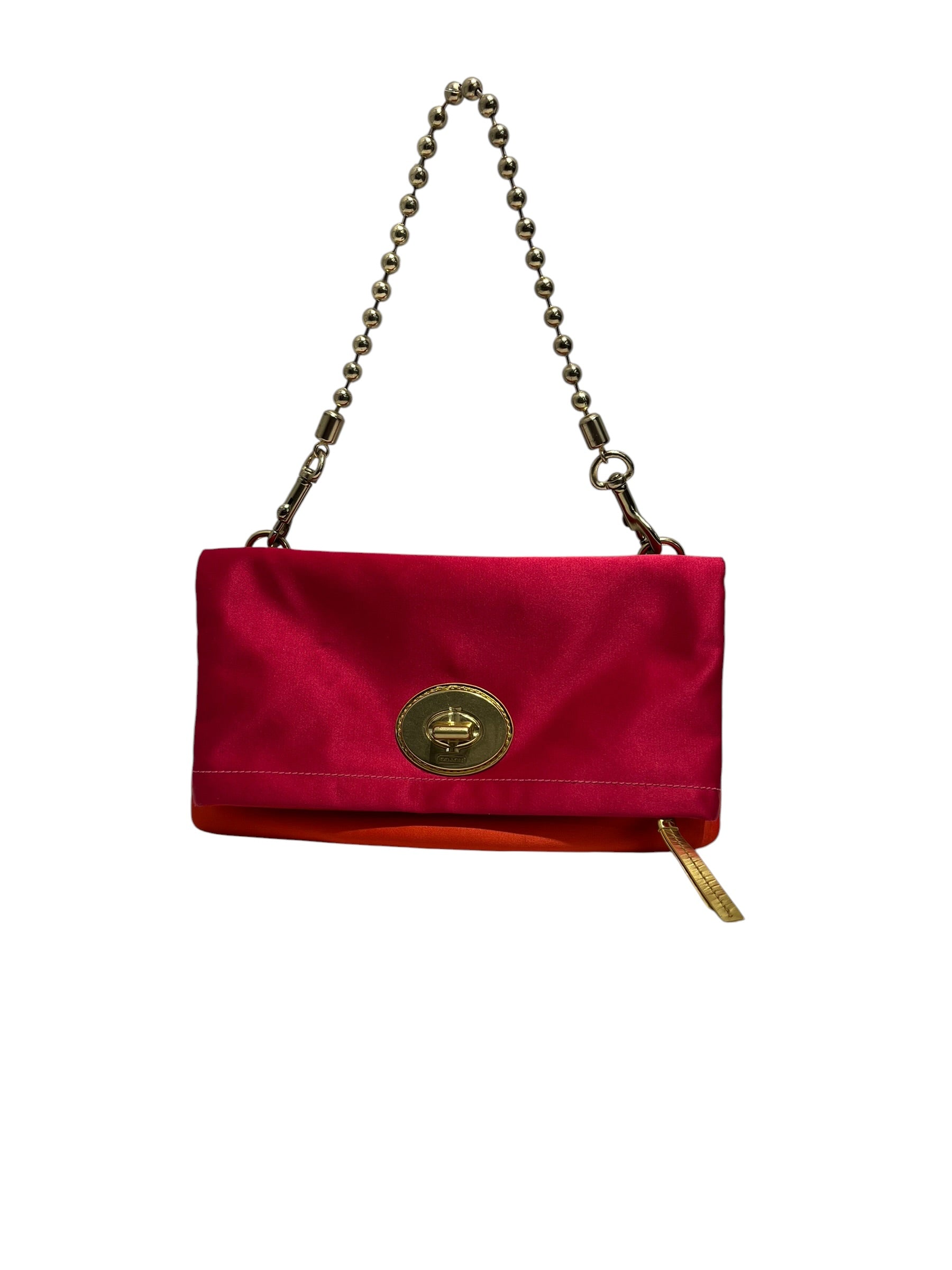 COACH/Bag/PNK/SATIN AMANDA FOLD OVER view 1