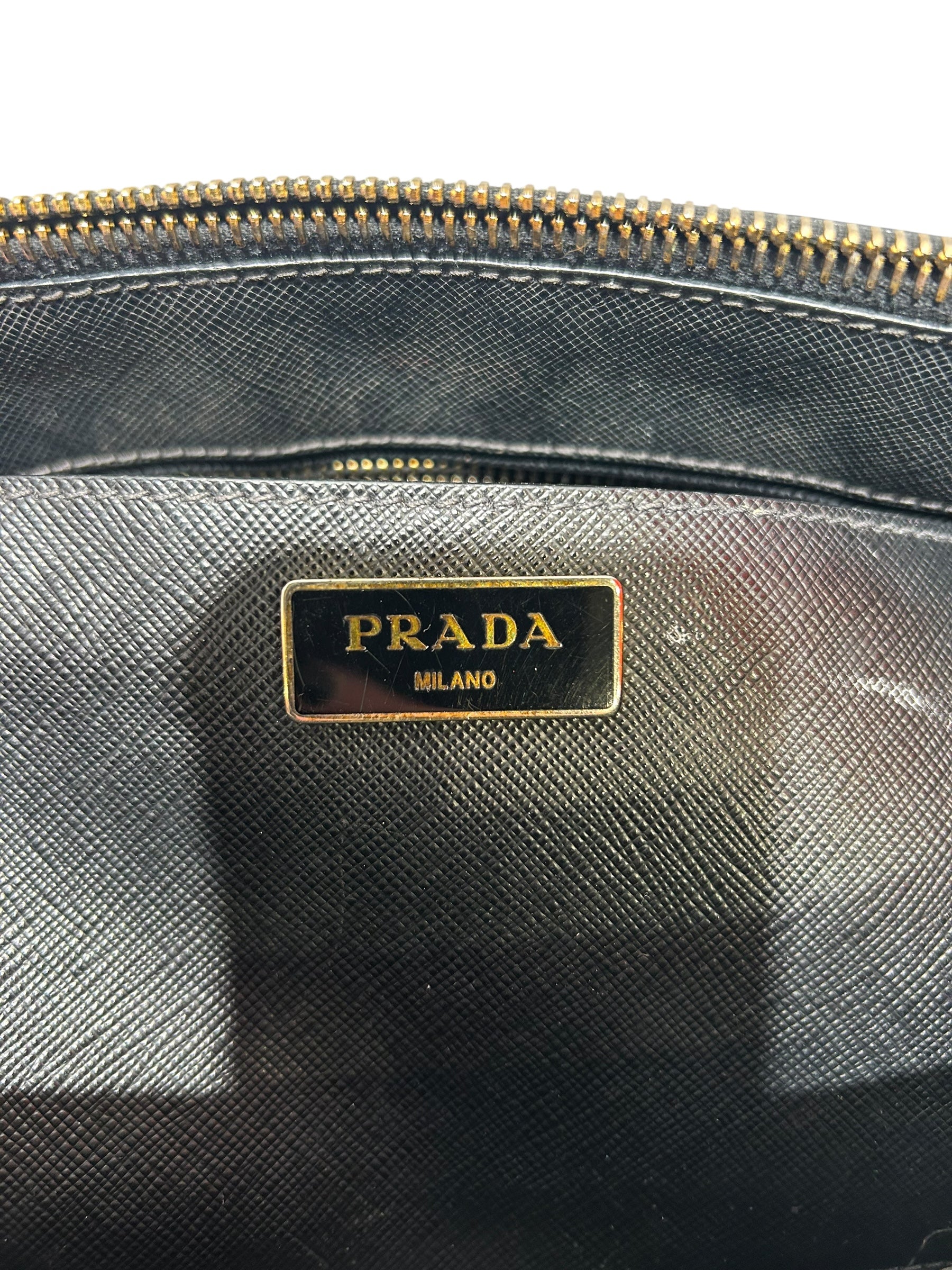 PRADA/Tote Bag/Leather/BLK/SAFFIANO LEATHER BAG view 6