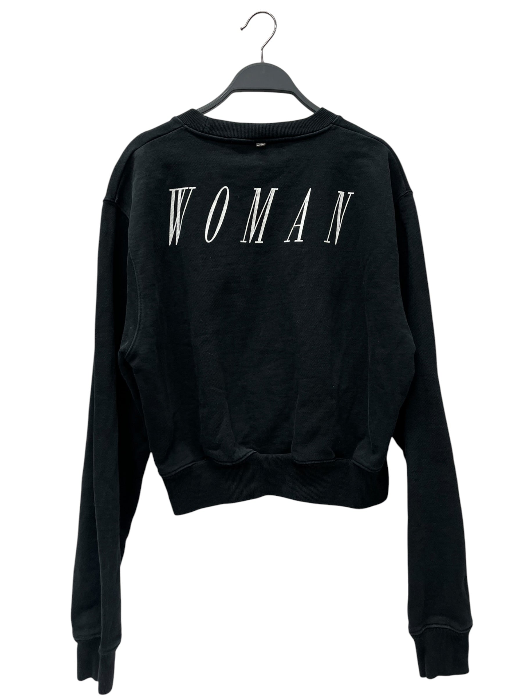 OFF-WHITE/Sweatshirt/S/Cotton/BLK/X LOGO 'WOMAN' BACK view 2