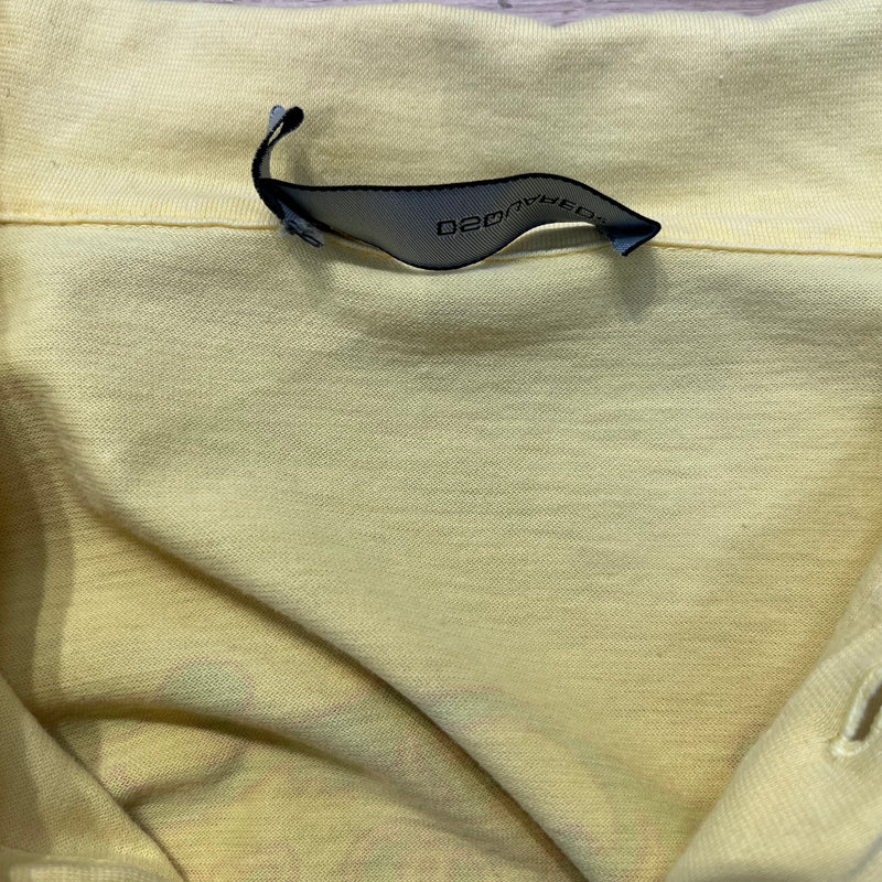 DSQUARED2/LS T-Shirt/XL/Cotton/YEL/TWINS LOGO LS POLO