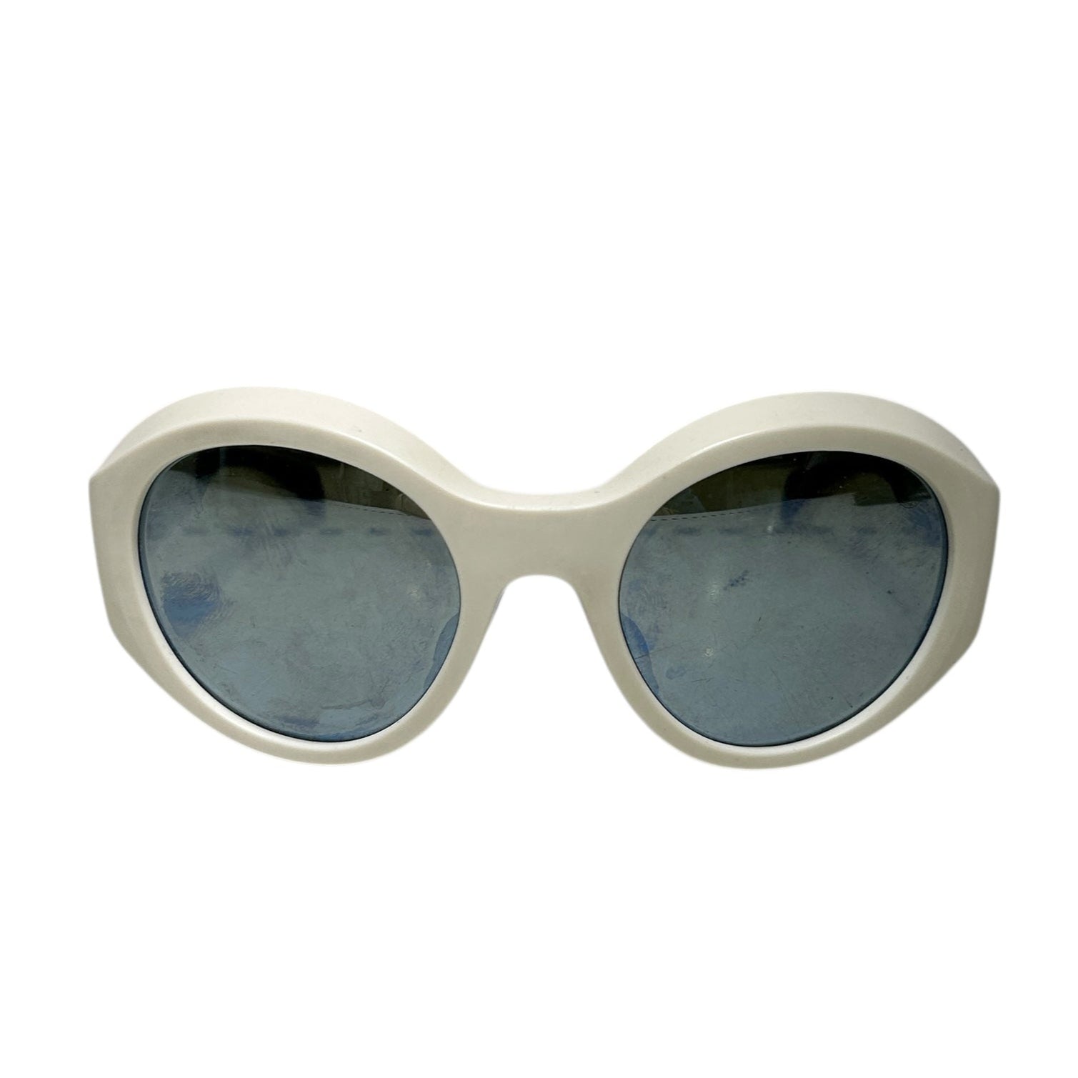 MONCLER/Sunglasses/Plastic/WHT/round frame sunglasses view 1