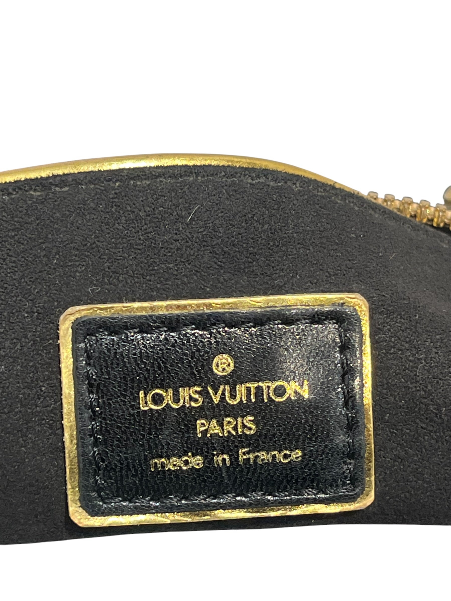 LOUIS VUITTON/Hand Bag/Monogram/BRW/gold accent with leopord bottm view 5