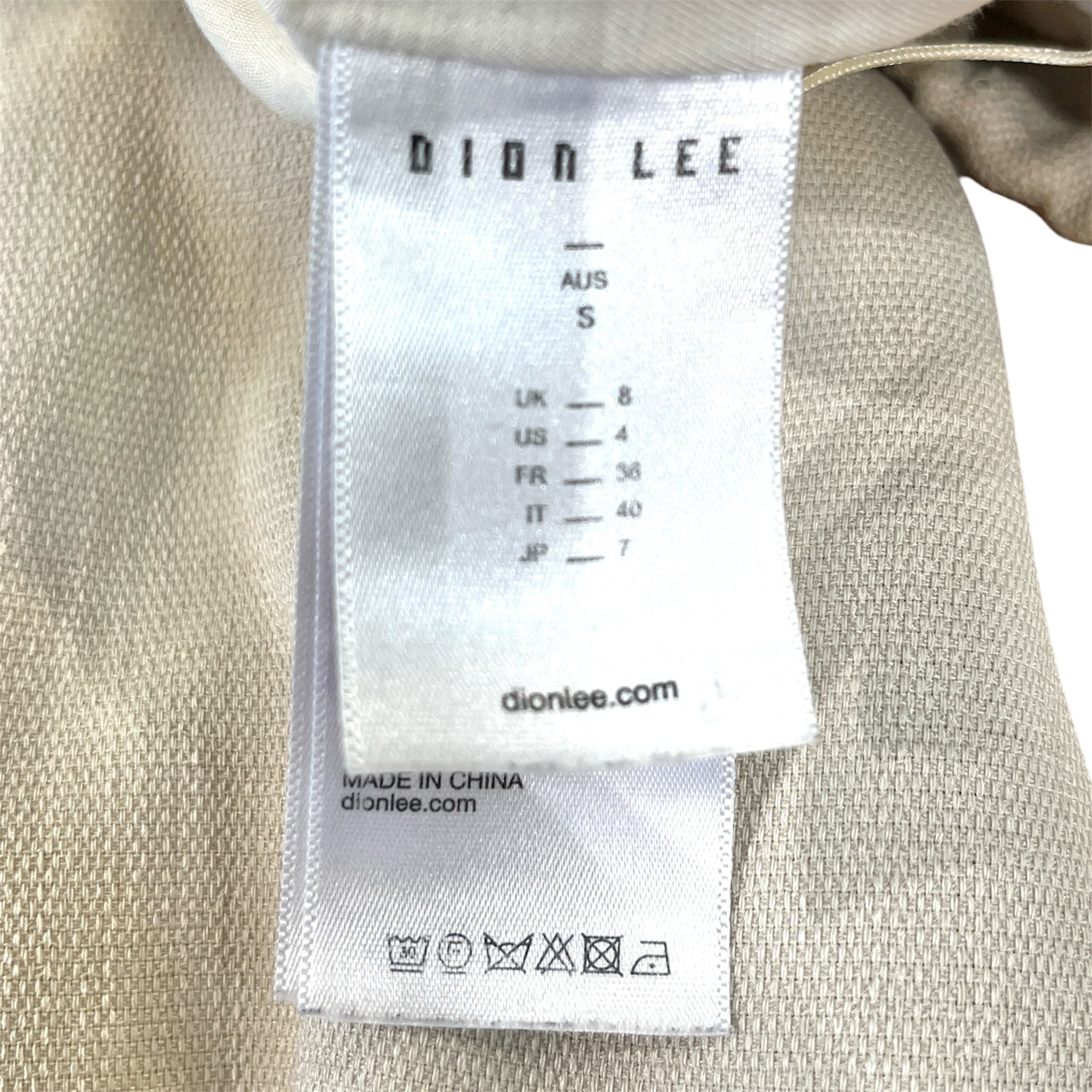 DION LEE/Wide Leg Pants/XS/Cotton/CRM/Rope Belt view 4