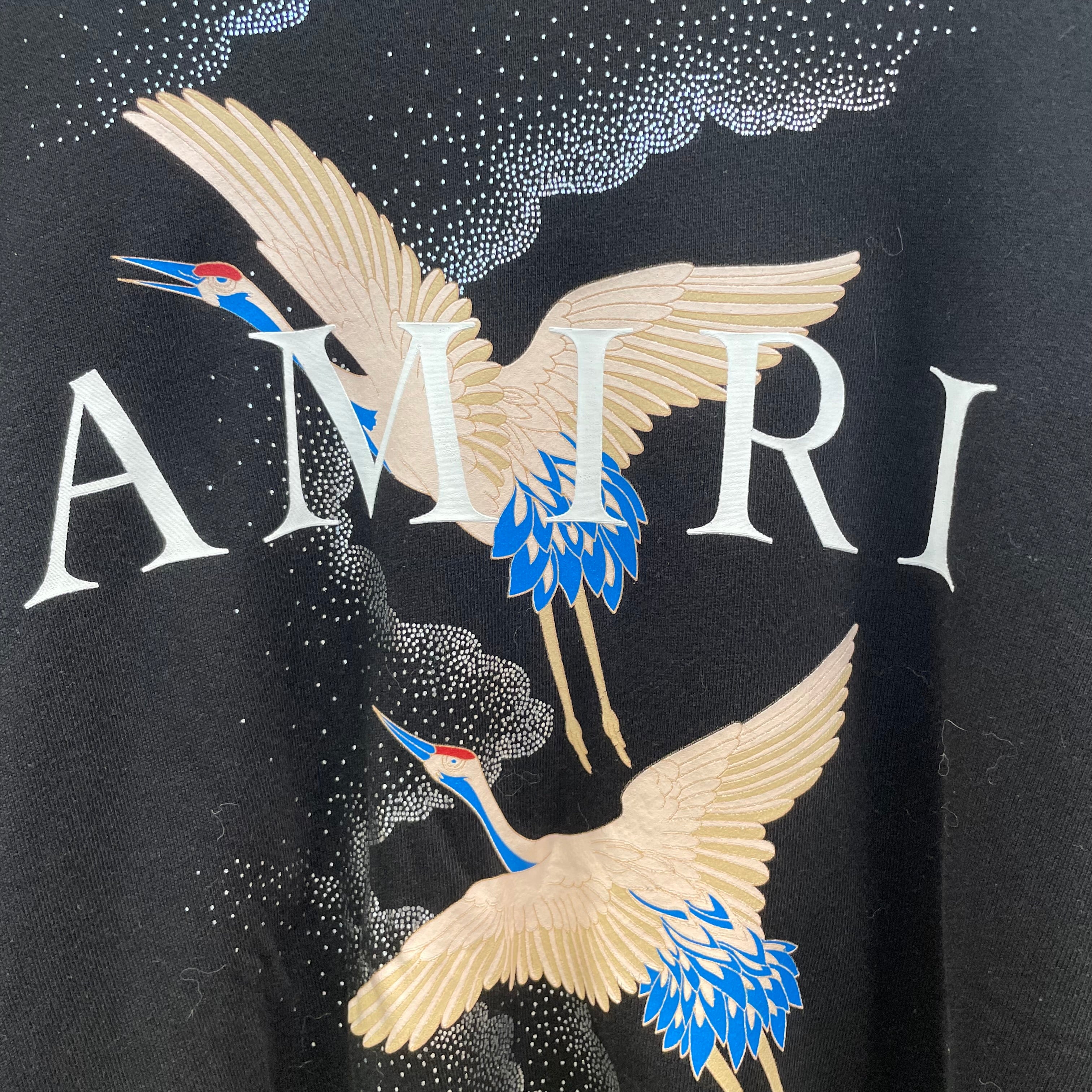 AMIRI/Sweater/S/Cotton/BLK/crane view 3