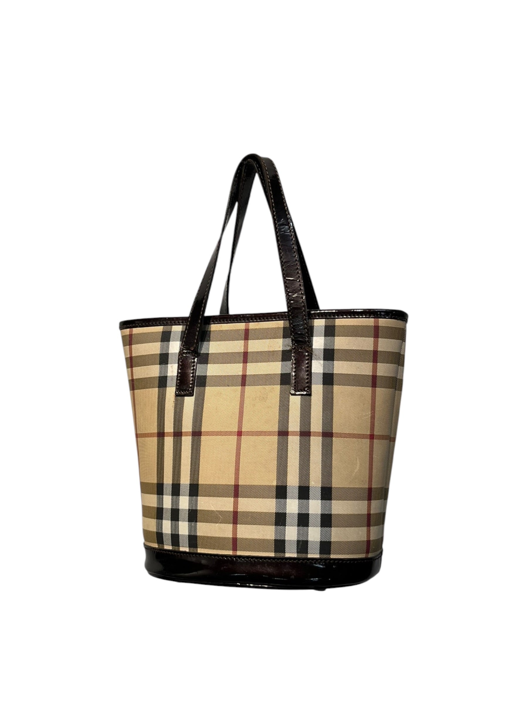 BURBERRY/Tote Bag/Gingham Check/Polyester/CML/BUCKET TOTE view 2