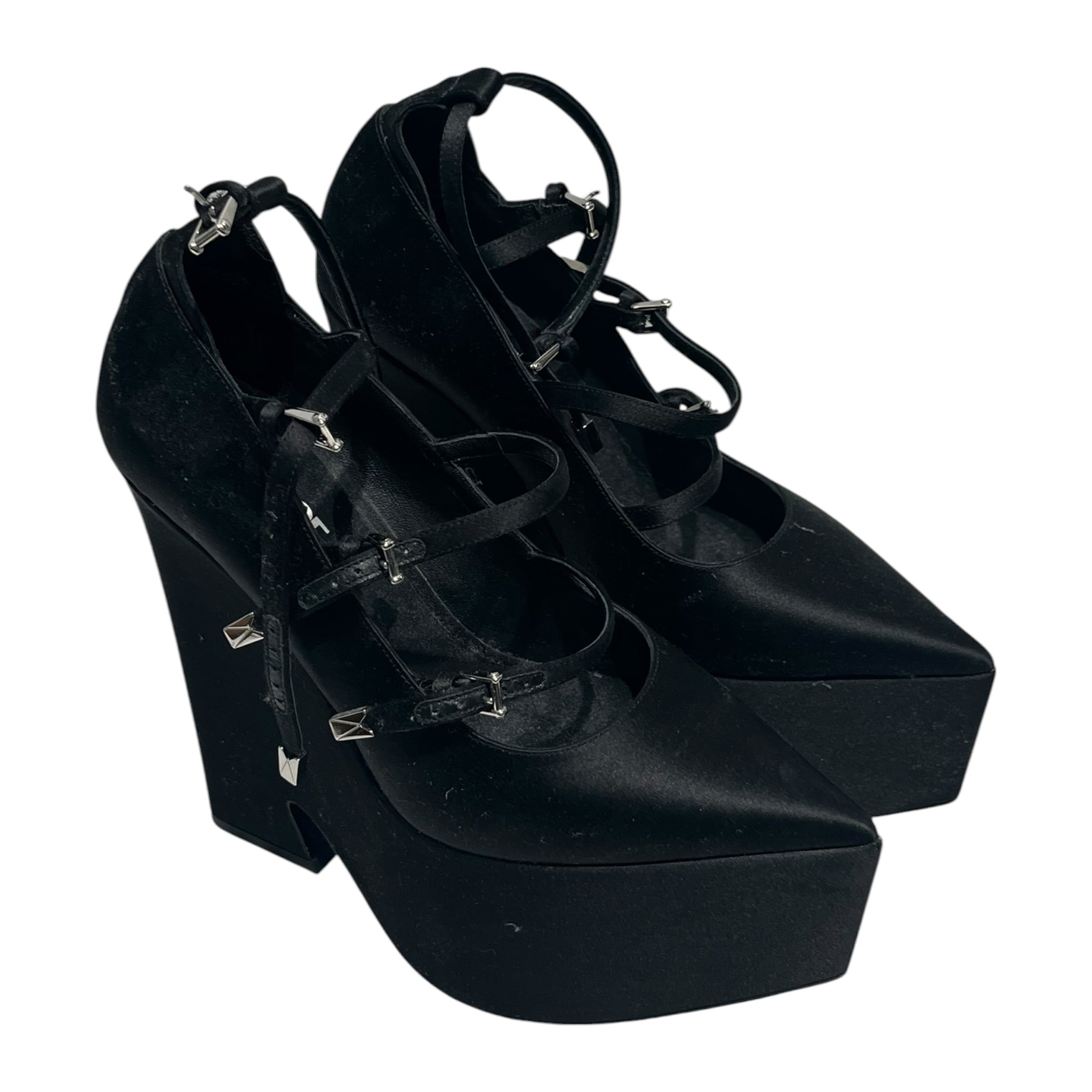 VERSACE/Heels/US 7.5/BLK/TEMPEST 170MM FLATFORM PUMPS view 1