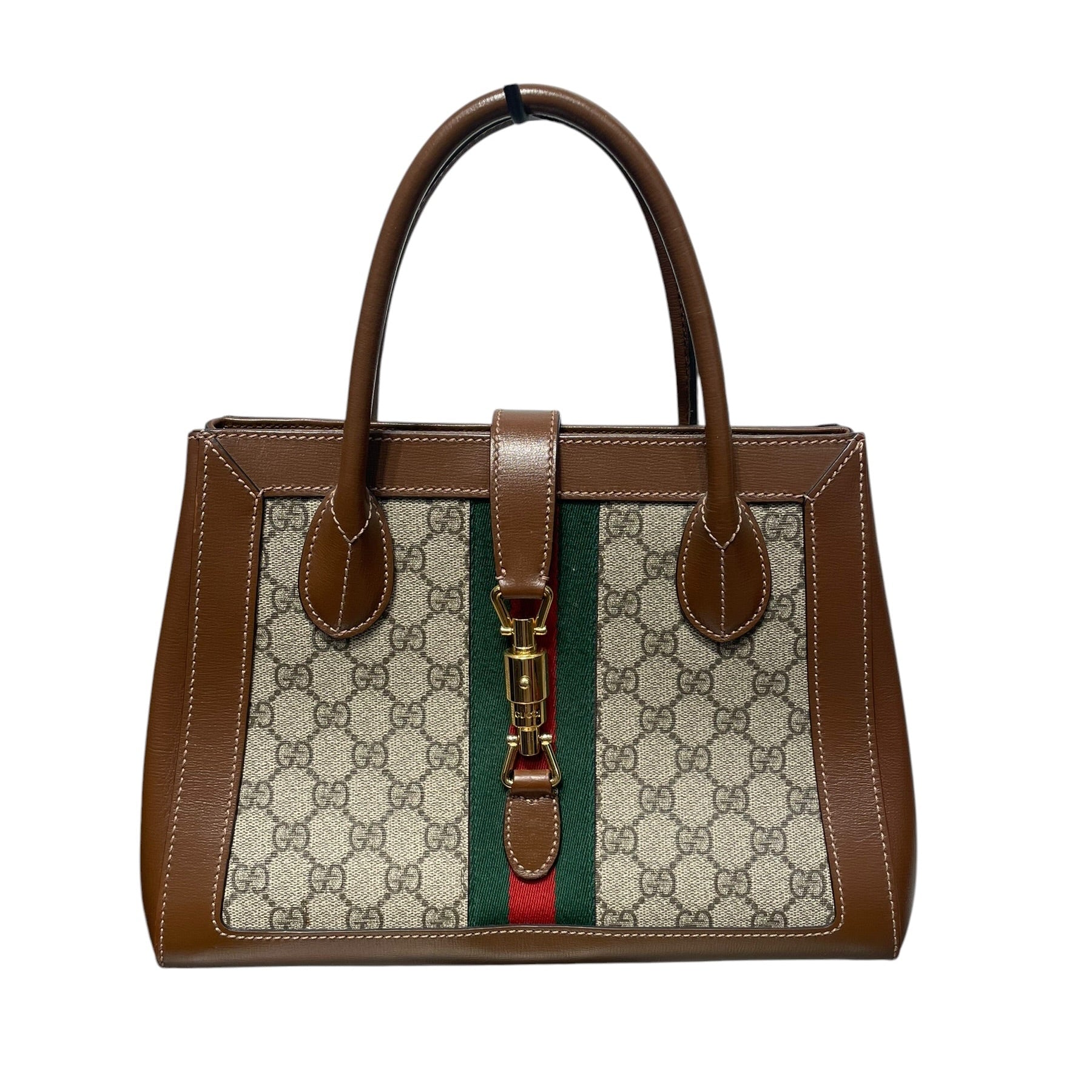 GUCCI/Hand Bag/Monogram/Leather/BRW/jackie 1961 med tote view 1