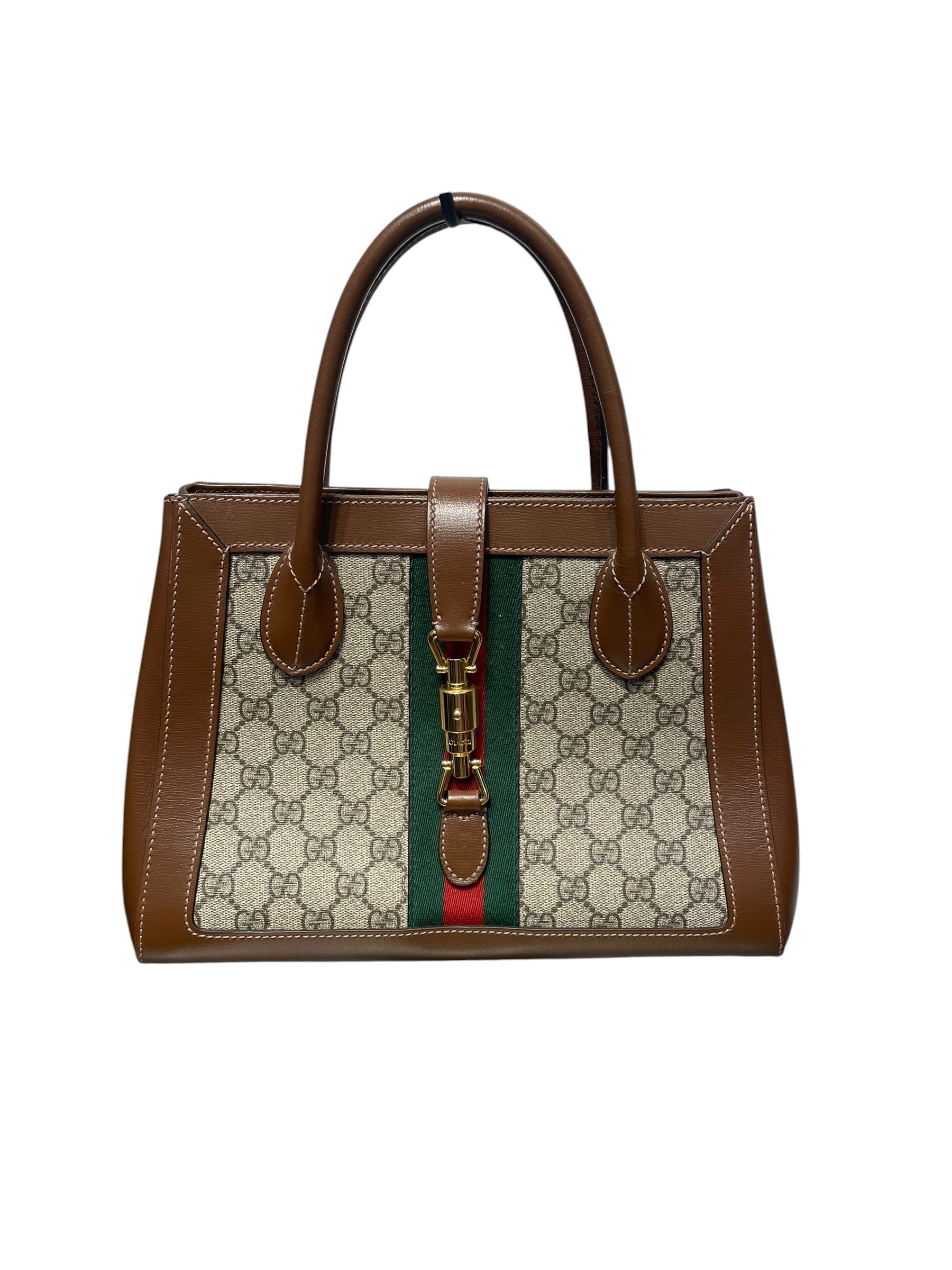 GUCCI/Hand Bag/Monogram/Leather/BRW/jackie 1961 med tote view 1