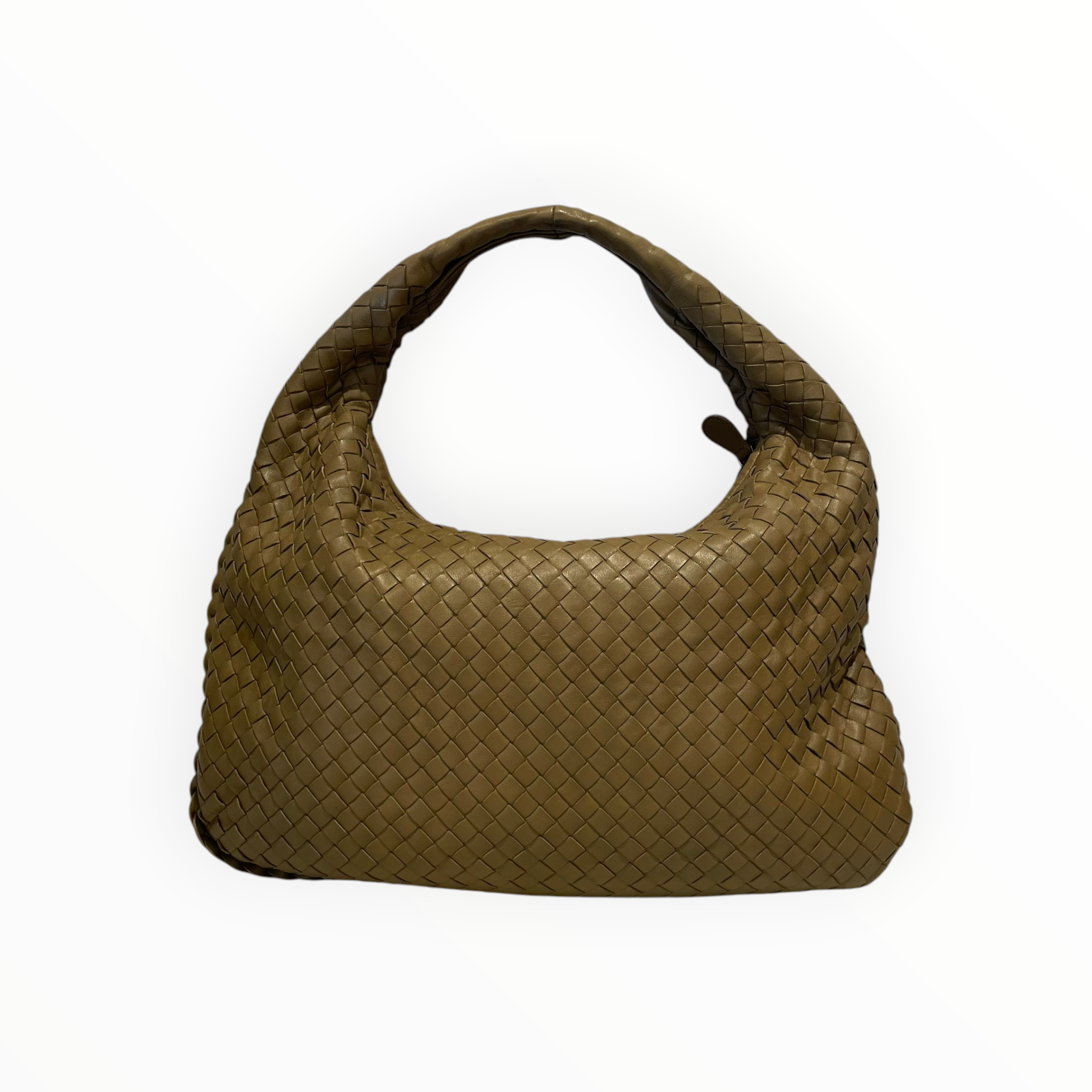 BOTTEGA VENETA/Hand Bag/Leather/KHK/Intrecciato Veneta Hobo view 1