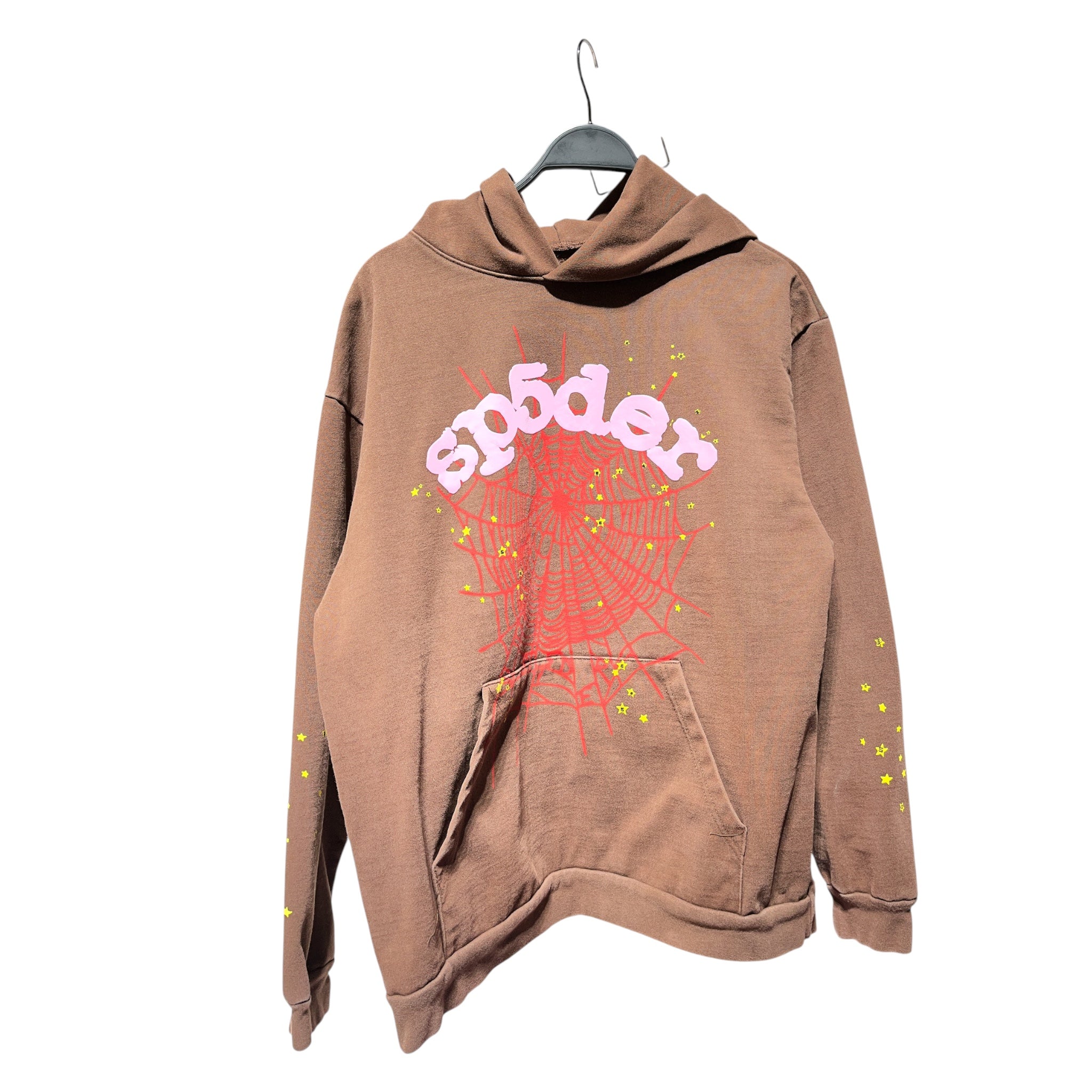 Sp5der/Hoodie/XL/Graphic/Cotton/BRW/PINK LOGO RED WEB view 1