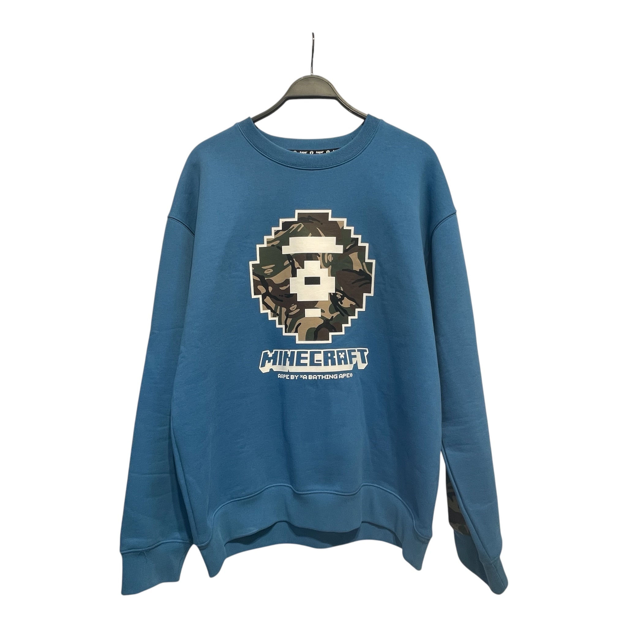 A BATHING APE/Sweatshirt/XL/Graphic/Cotton/BLU/minecraft view 1