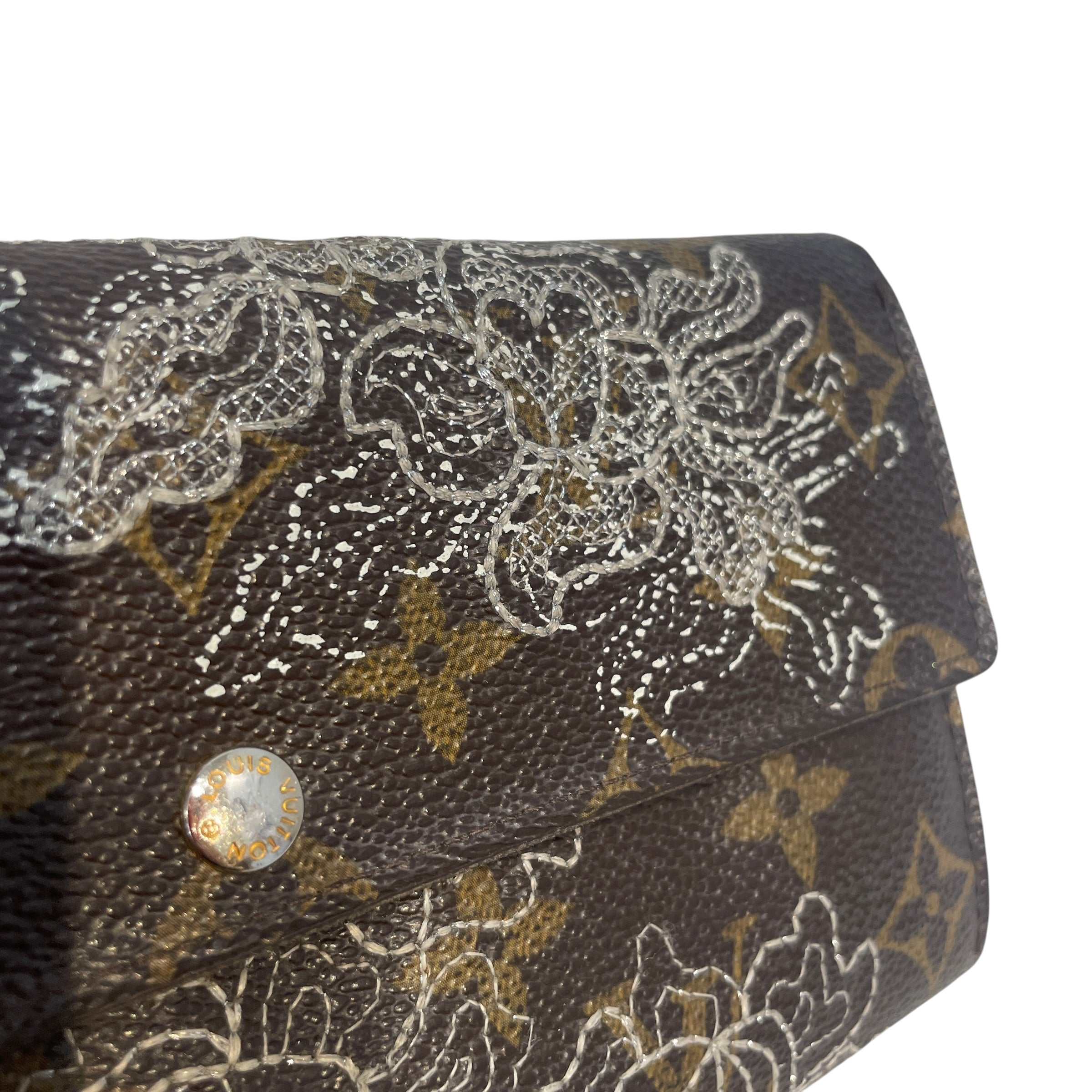 LOUIS VUITTON/Long Wallet/Monogram/Leather/BRW/L's/Limited Edition Dentelle Sarah view 4