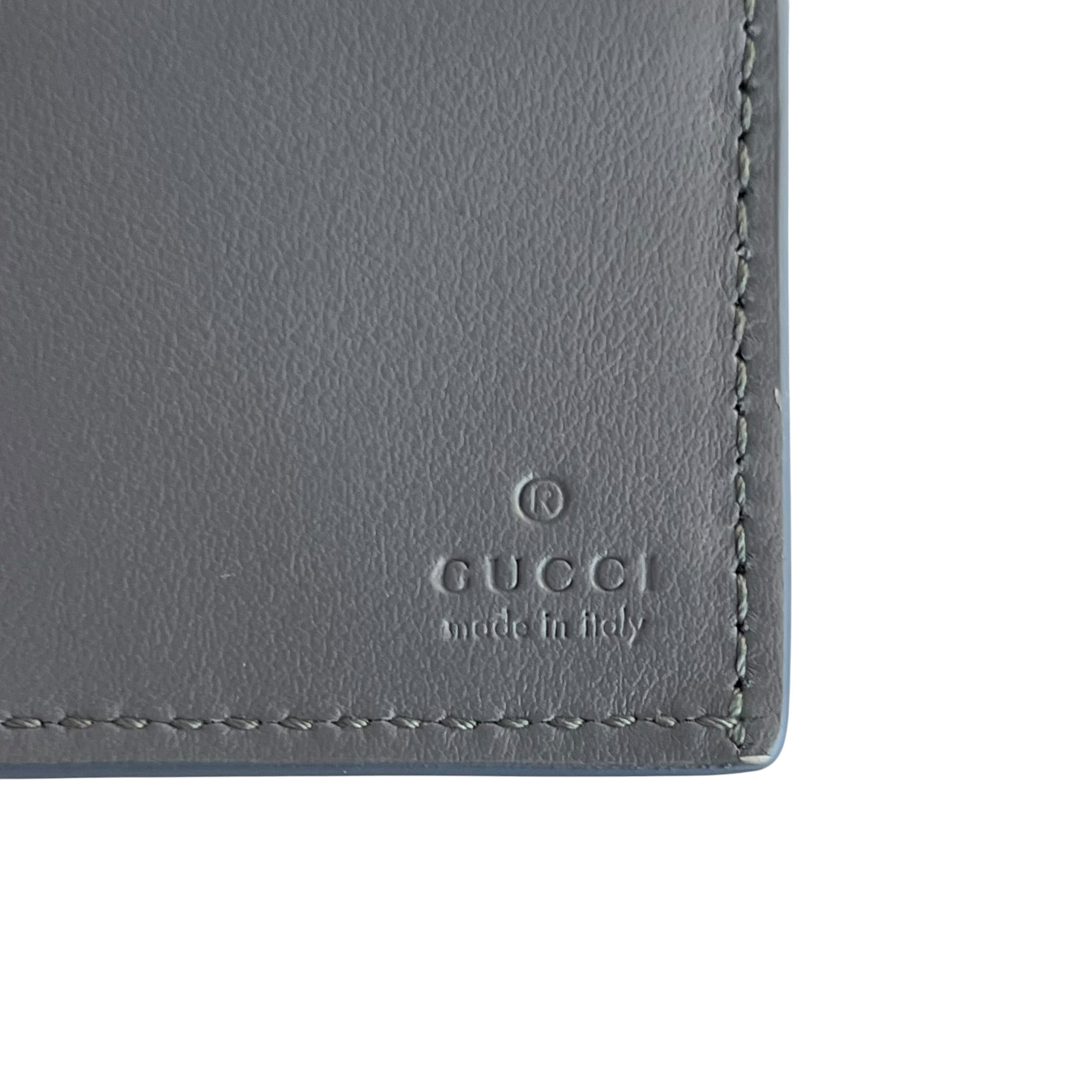 GUCCI/Bifold Wallet/Monogram/NVY/GG Canvas view 5