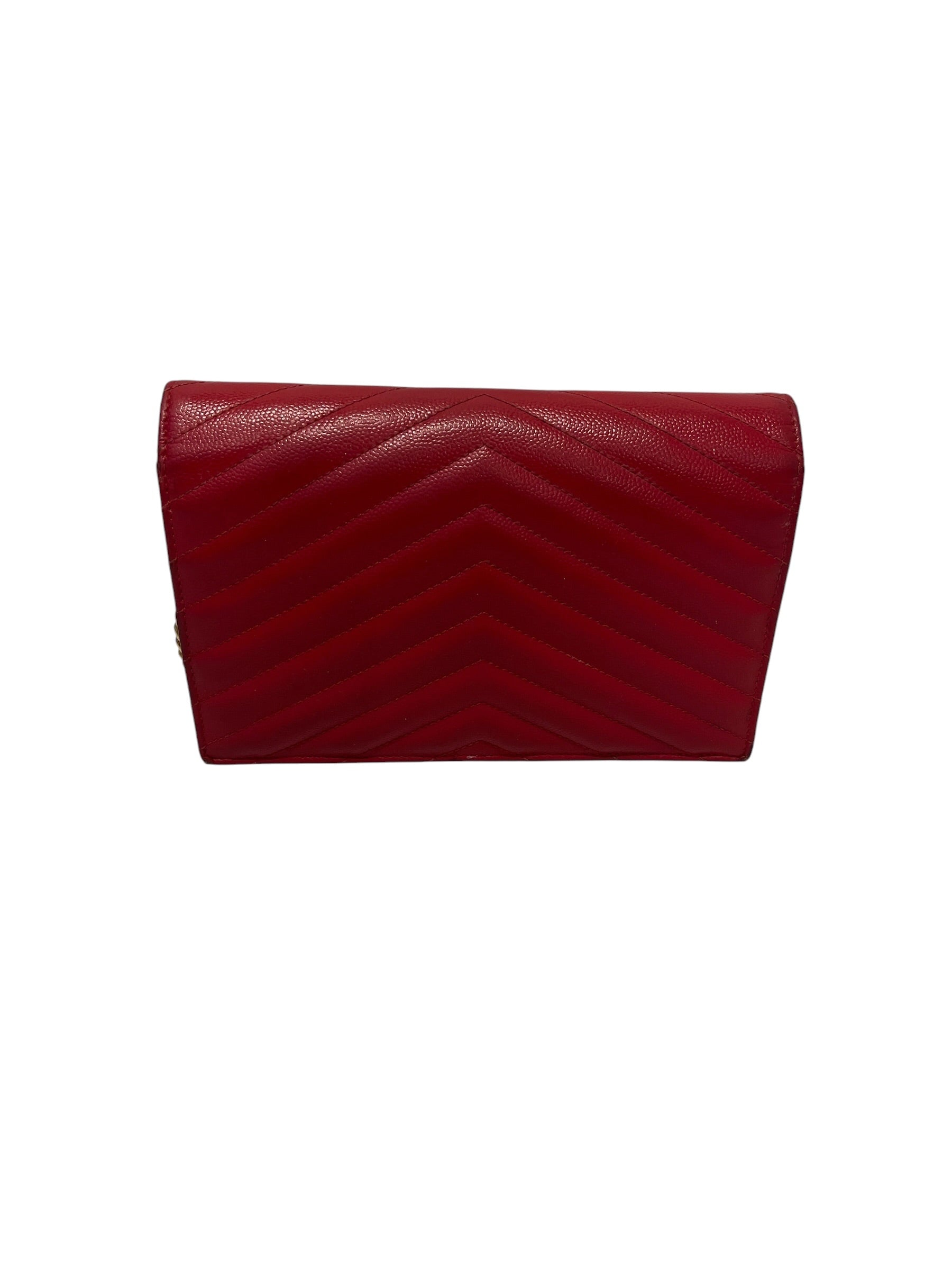 SAINT LAURENT/Cross Body Bag/Leather/RED/ view 3